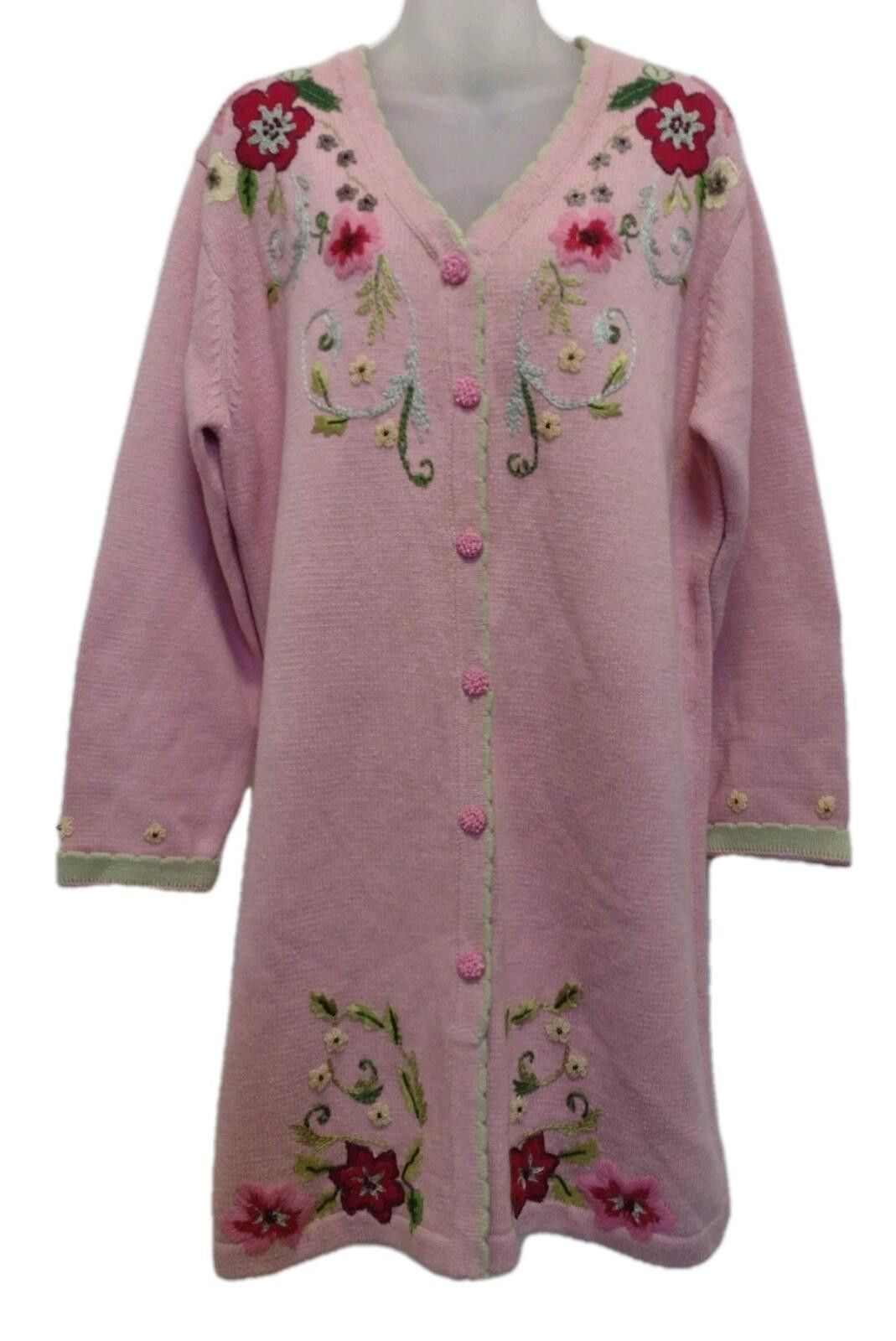 Other Storybook Knits Wrapped in Romance Floral Duster Cardigan L Size L / US 10 / IT 46 - 1 Thumbnail