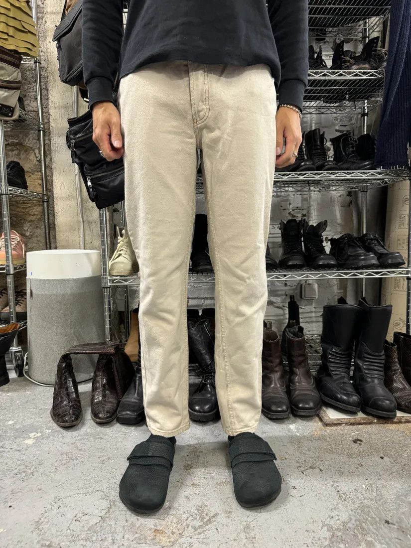 Jean Paul Gaultier × Vintage 2000s Jean Paul Gaultier Minimalist Beige Pants Size 25" / US 0 / IT 36 - 2 Thumbnail