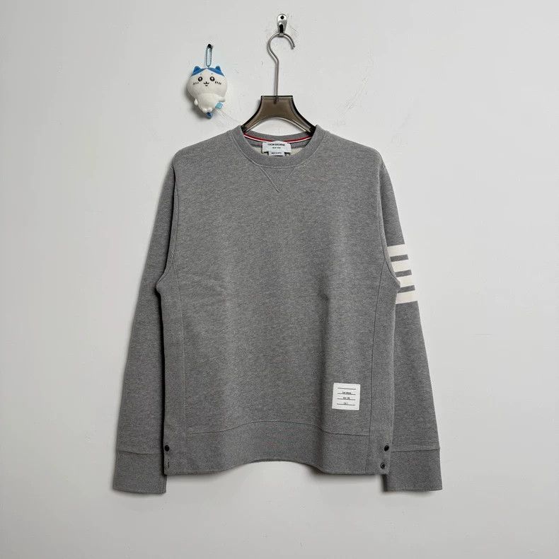 Thom Browne Thom Browne Gray Striped Sweatshirt-dmc Size US M / EU 48-50 / 2 - 1 Thumbnail