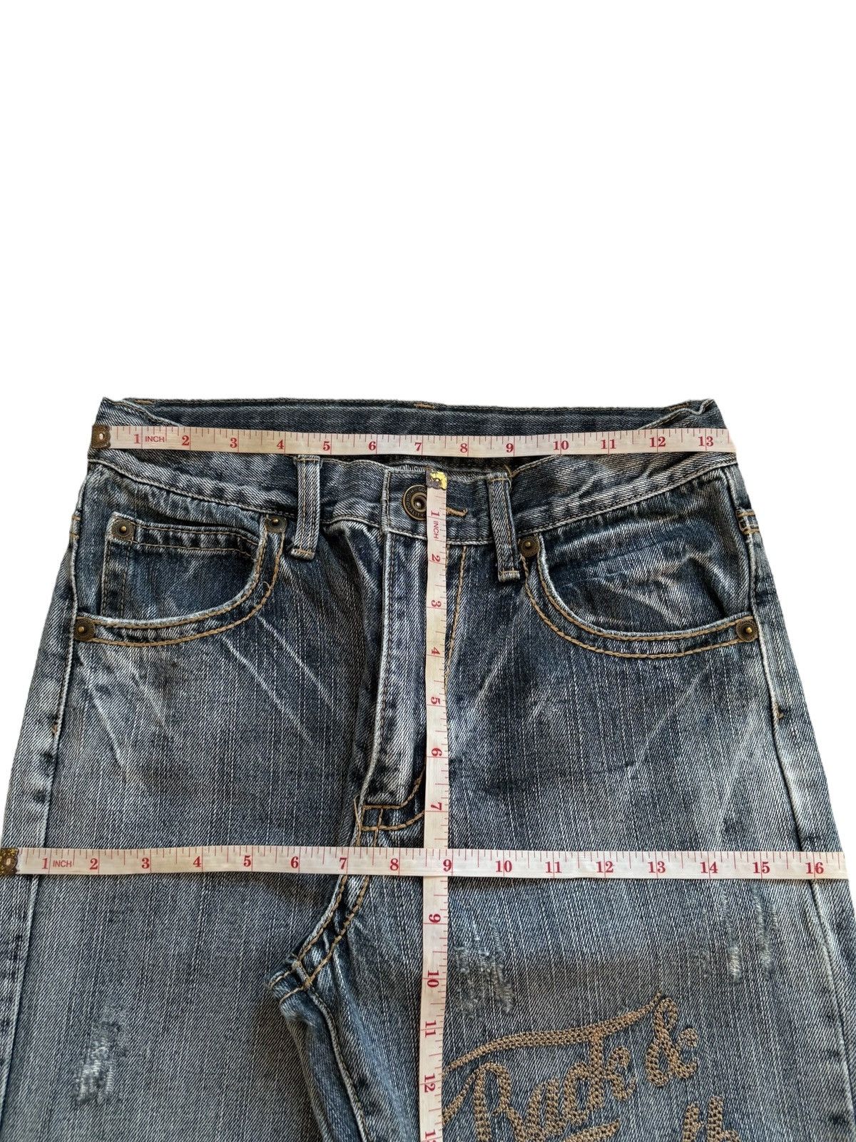 Japanese Brand Vintage Japanese Brand Faded Wash Distressed Rip Loose Jean Size US 27 - 12 Thumbnail