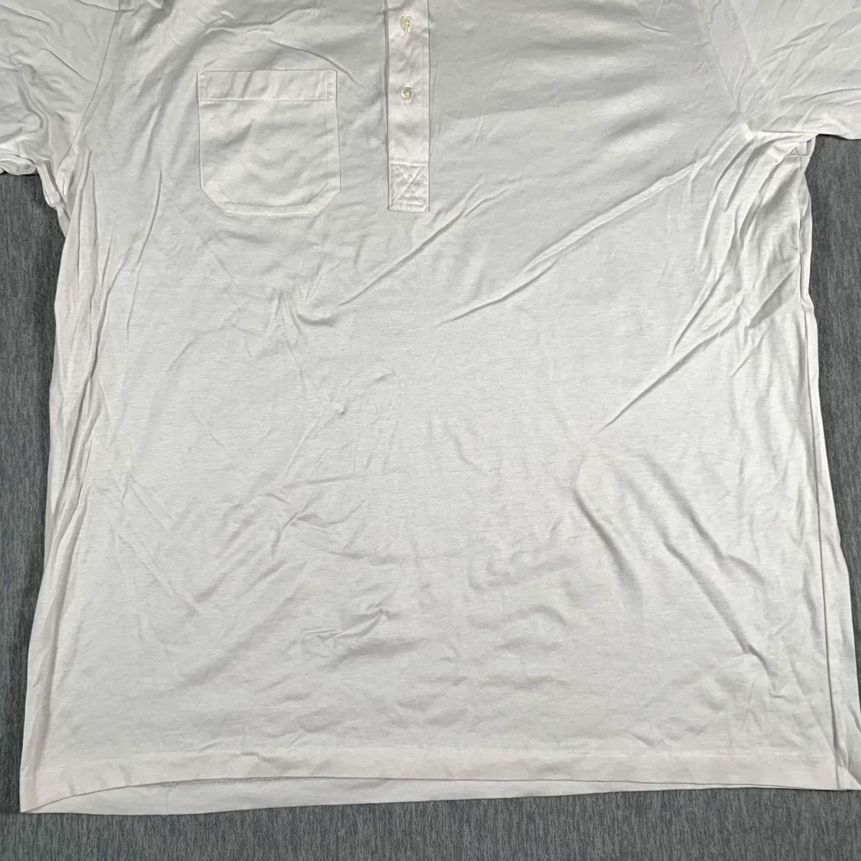 Vintage Bullock & Jones Polo Shirt Mens 2XL White Cotton Pocket Short Sleeve Casual Size US XXL / EU 58 / 5 - 3 Thumbnail