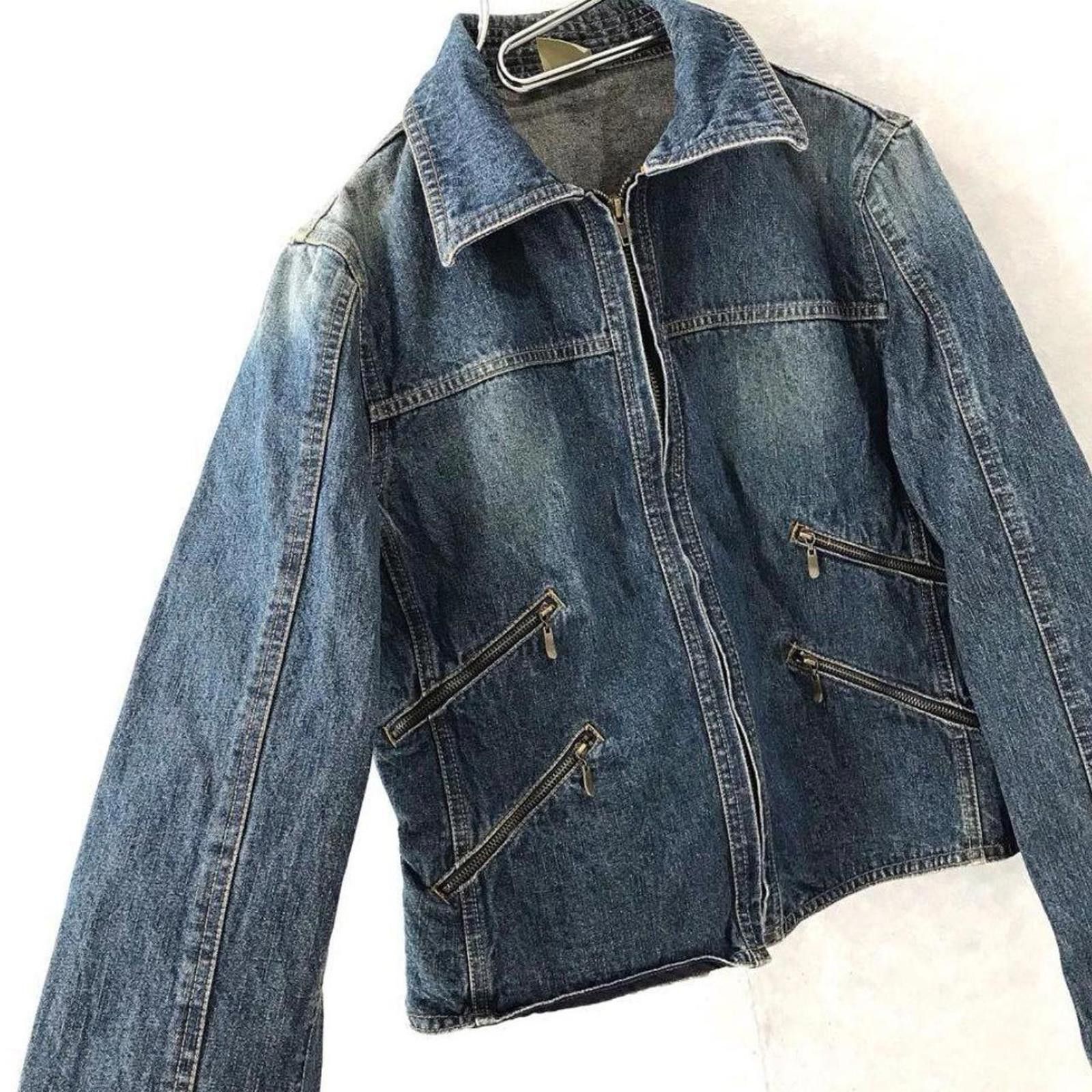 Other Y2K 2000s style 4 pockets unique denim jacket Size XS / US 0-2 / IT 36-38 - 2 Thumbnail