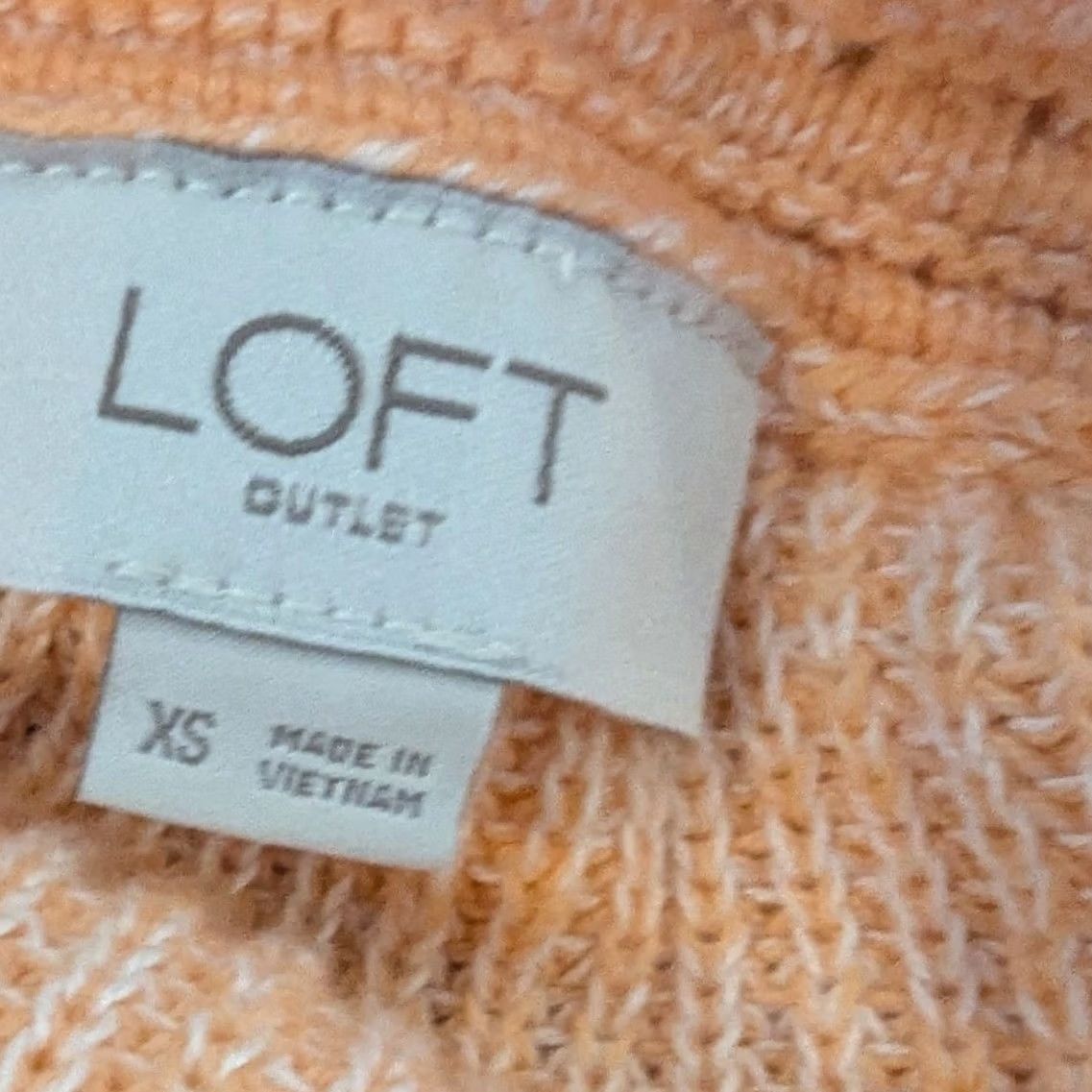 Loft Loft Peach Orange Marled Knit Pointelle Trim Sleeveless Sweater Tank Top XS Women Size XS / US 0-2 / IT 36-38 - 5 Thumbnail