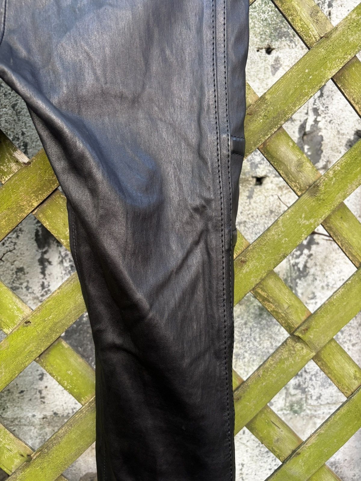 Dior Dior Homme AW08 Ribbed Leather Moto Pants Size US 30 / EU 46 - 13 Thumbnail