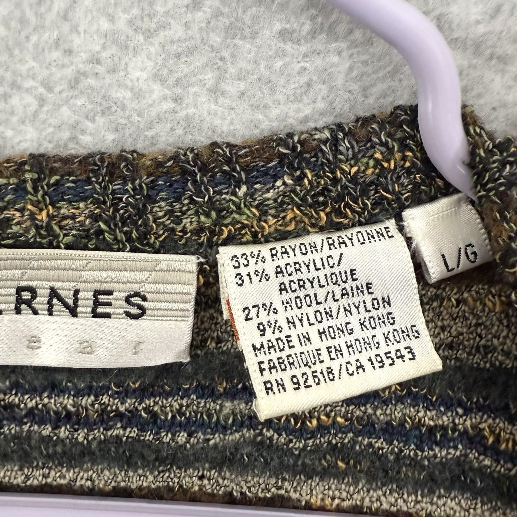 Vintage VINTAGE Jhane Barnes Sweater Men L Brown Textured Wool Rayon V Neck Grandpa Core Japan Size US L / EU 52-54 / 3 - 2 Thumbnail