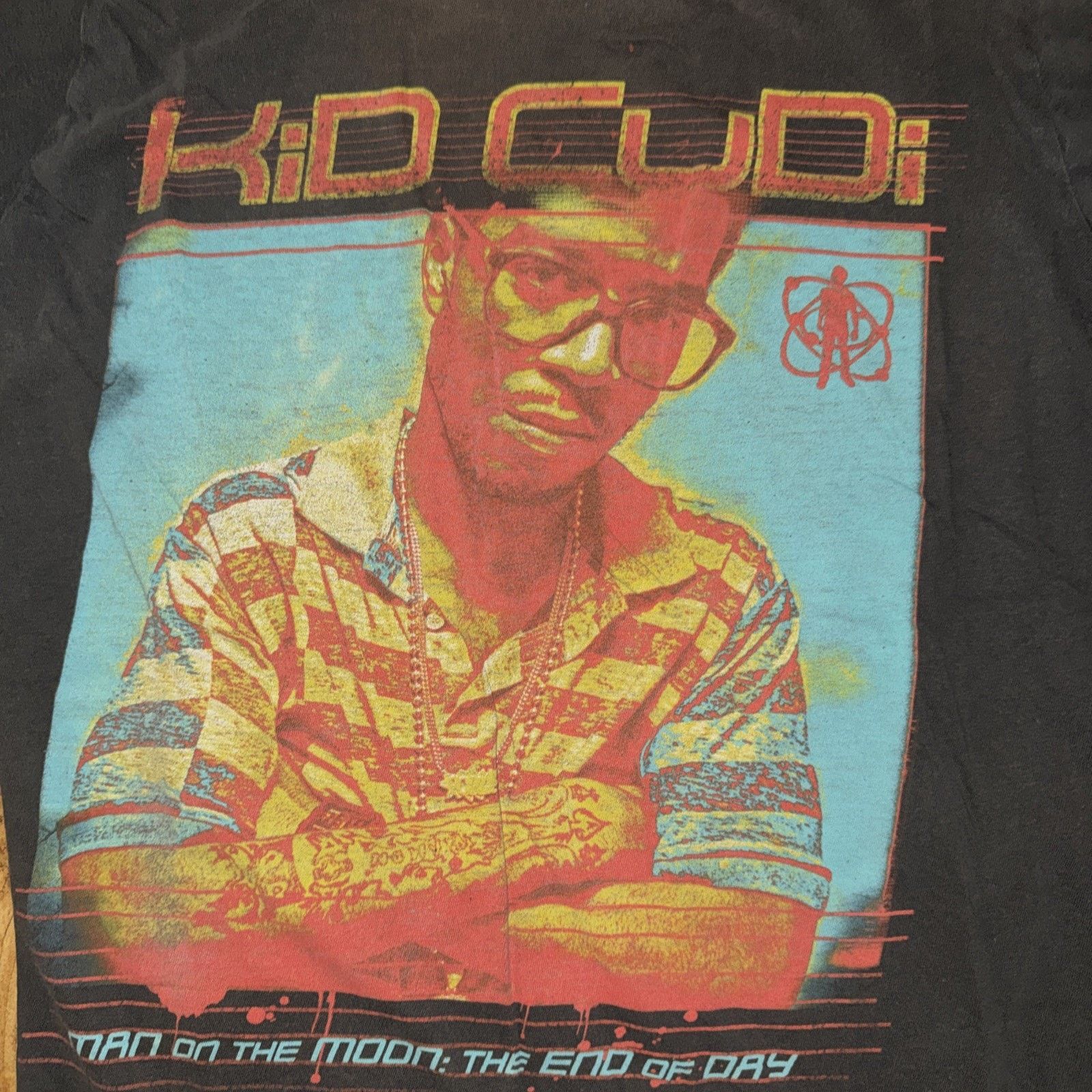 Band Tees Kid Cudi Man On The Moon Graphic T-Shirt Small Gray 17x25 Size US S / EU 44-46 / 1 - 2 Thumbnail