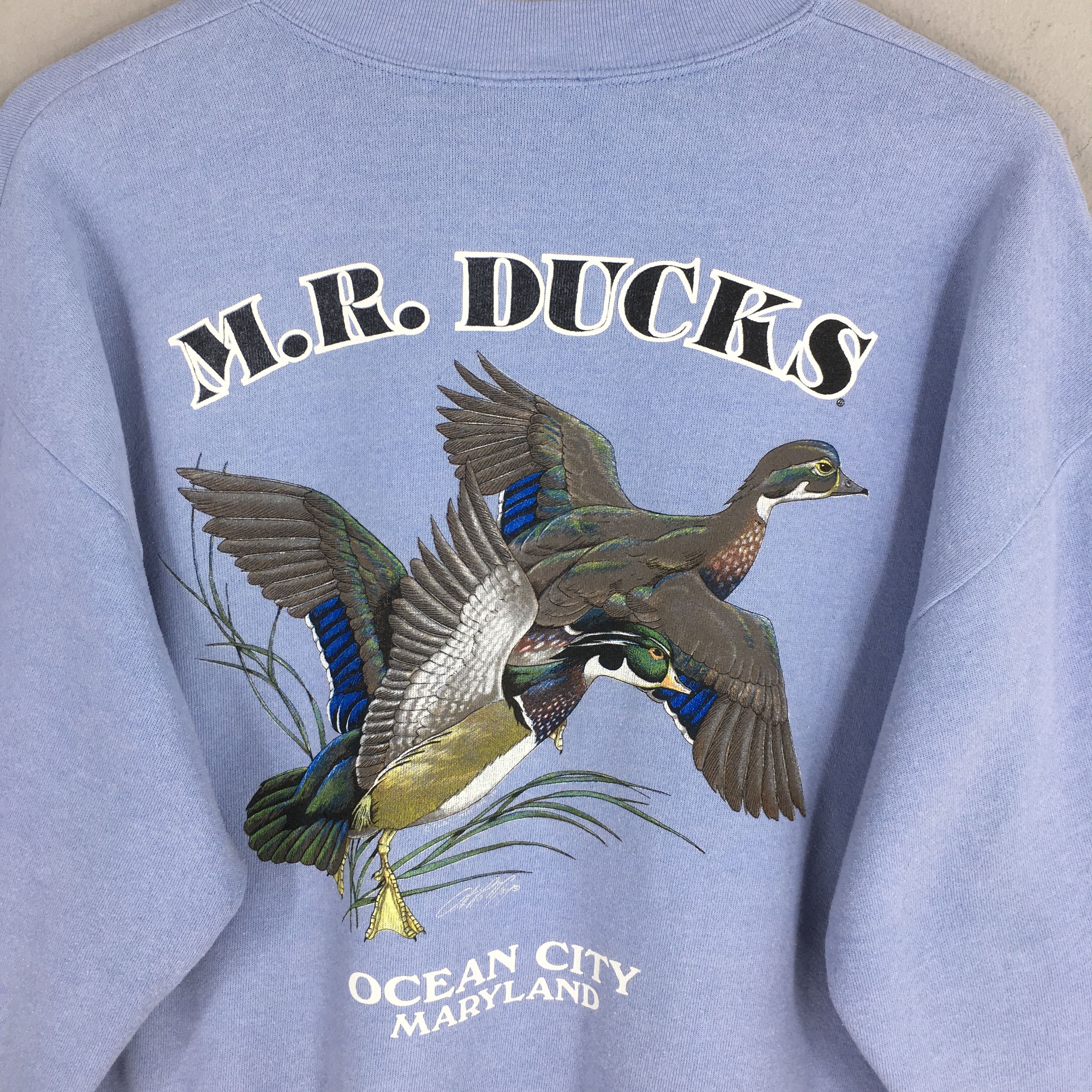 Habitat × Vintage Vintage M.R. Duck Maryland Blue Sweatshirt Large Size US L / EU 52-54 / 3 - 8 Thumbnail