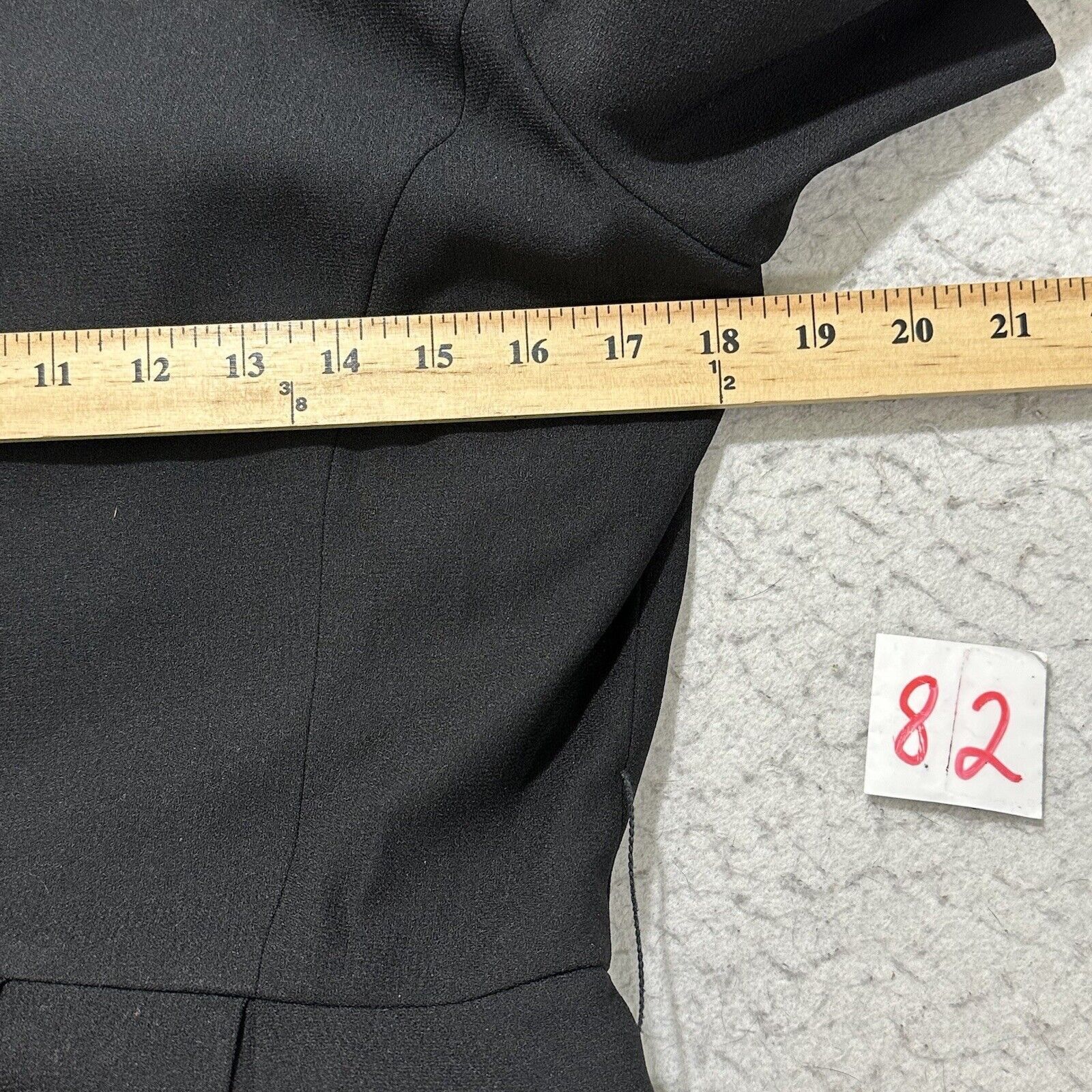 Vintage Vintage Kasper For ASL 10 Gold Button V-Neck Black Dress Size L / US 10 / IT 46 - 8 Thumbnail