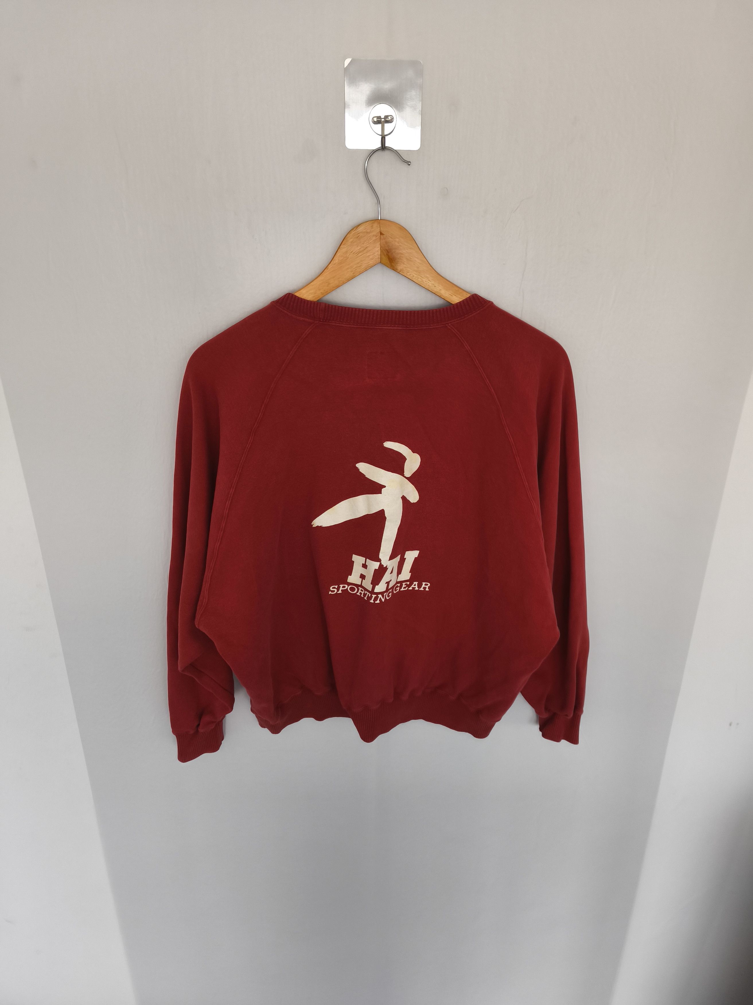 Hai Sporting Gear × Issey Miyake Vintage Hai Sporting Gear Back Big Print Sweatshirt Size US M / EU 48-50 / 2 - 4 Thumbnail