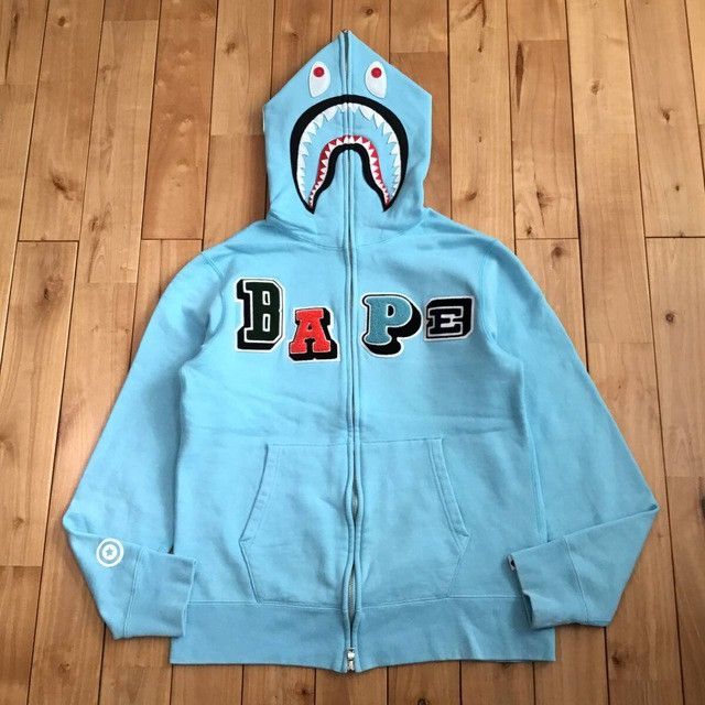 Bape BAPE logo multi fonts shark full zip hoodie a bathing ape Size US L / EU 52-54 / 3 - 1 Thumbnail
