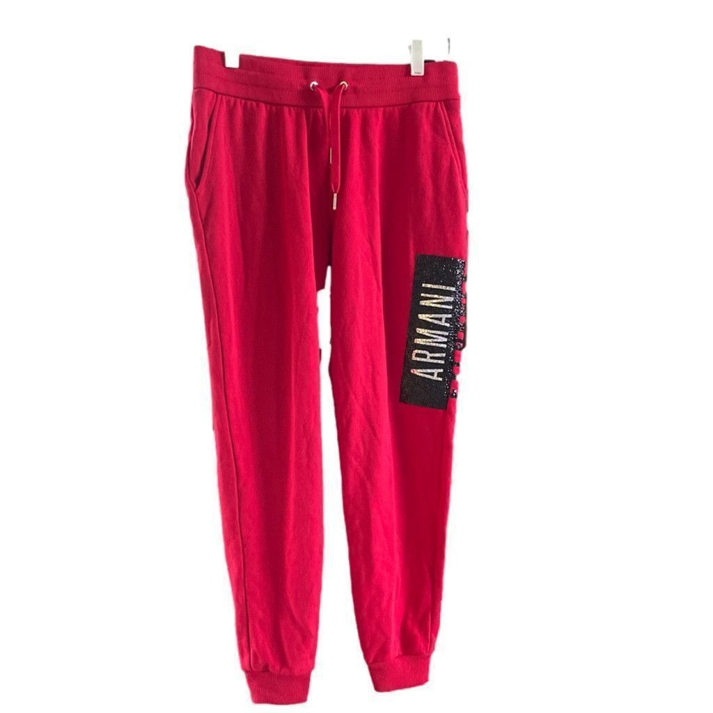 Armani Exchange Women's A|X Armani Exchange Red Sweatpants Size M Size 30" / US 8 / IT 44 - 1 Thumbnail