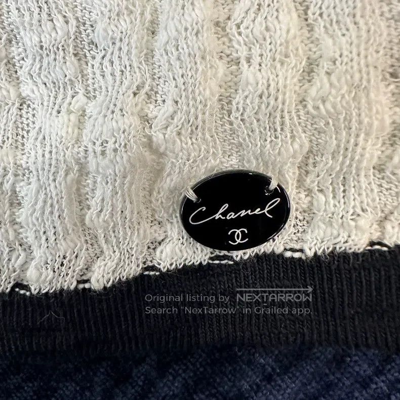 Chanel Chanel Black and white color-matched hanging neck strap Size XS / US 0-2 / IT 36-38 - 5 Thumbnail