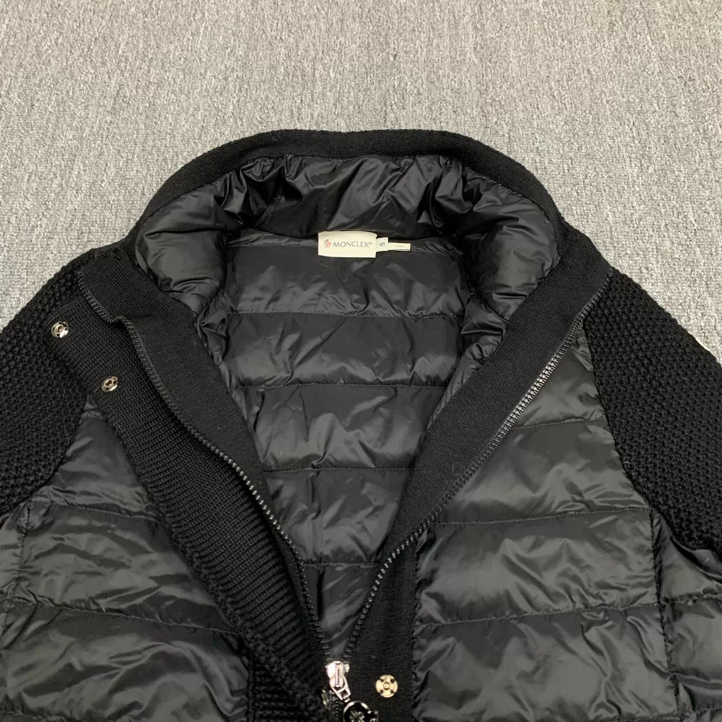 Moncler Moncler Black Knit Down Jacket S 95 New Size S / US 4 / IT 40 - 9 Thumbnail