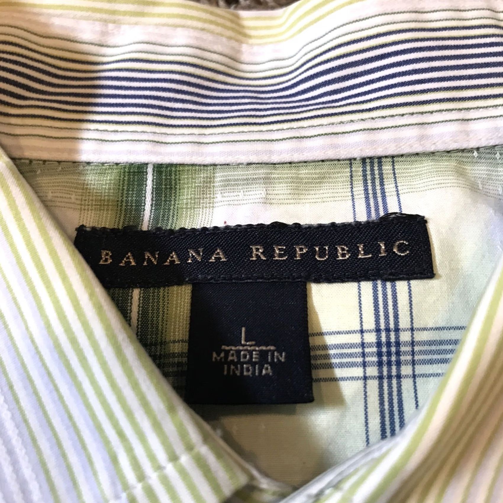 Banana Republic Banana Republic Shirt Button-Up Long Sleeve Multicolor Cotton Navy? Not Navy, keep original color: Multicolor. Size US L / EU 52-54 / 3 - 2 Thumbnail