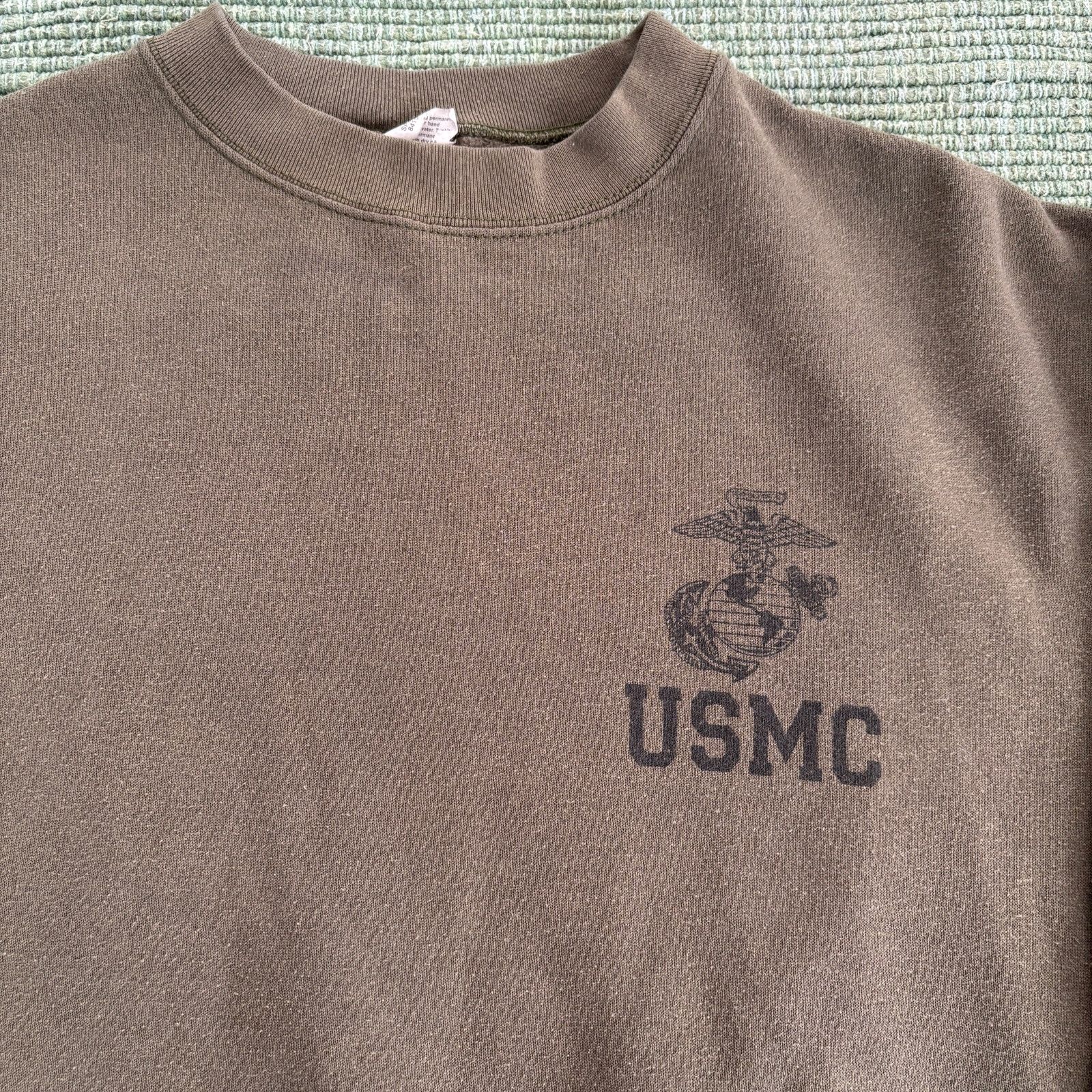 Vintage Vintage OD Green USMC Military Sweatshirt Sz M Size US M / EU 48-50 / 2 - 2 Thumbnail