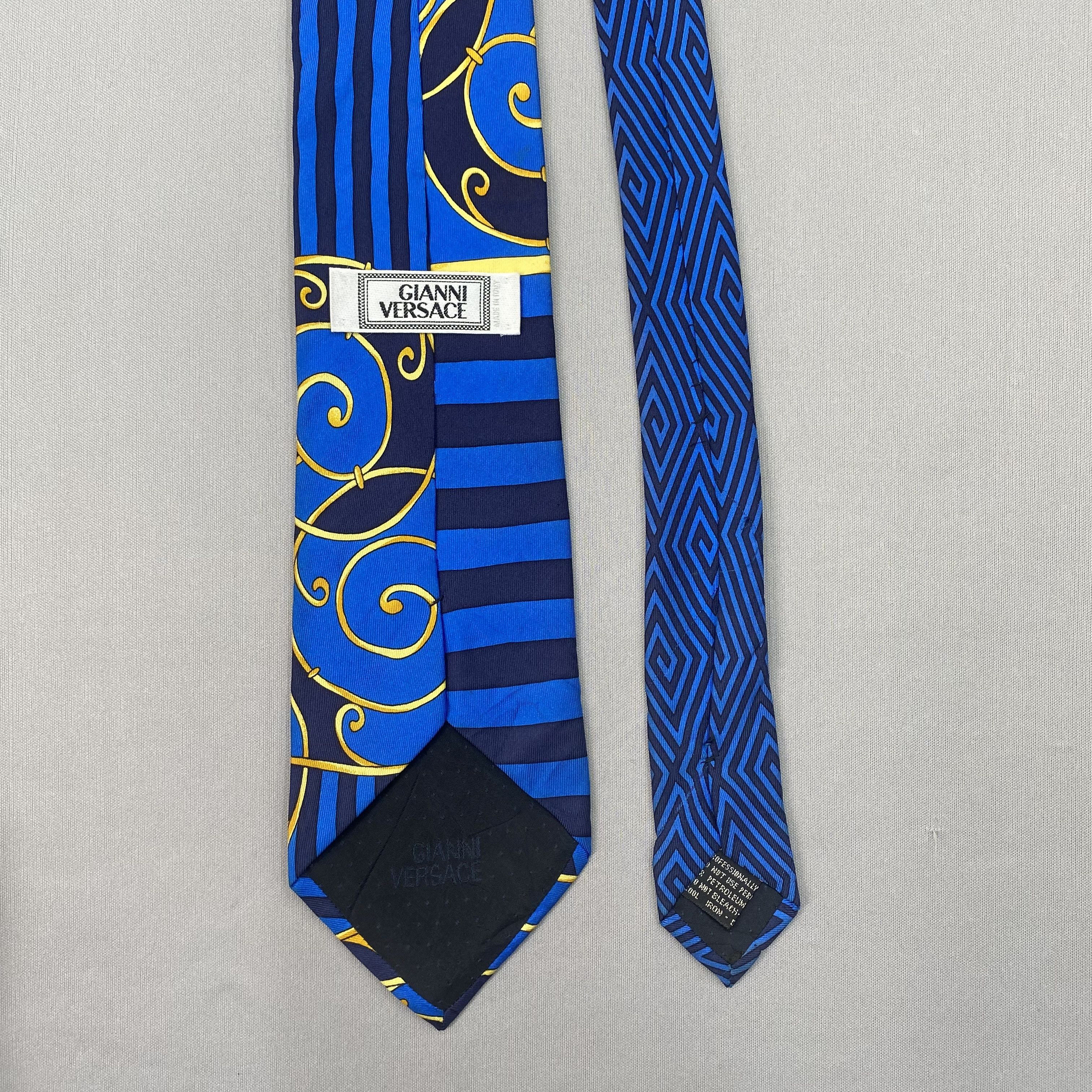 Japanese Brand Vintage Gianni Versace SILK Necktie Cravate Pure Silk Size ONE SIZE - 6 Thumbnail