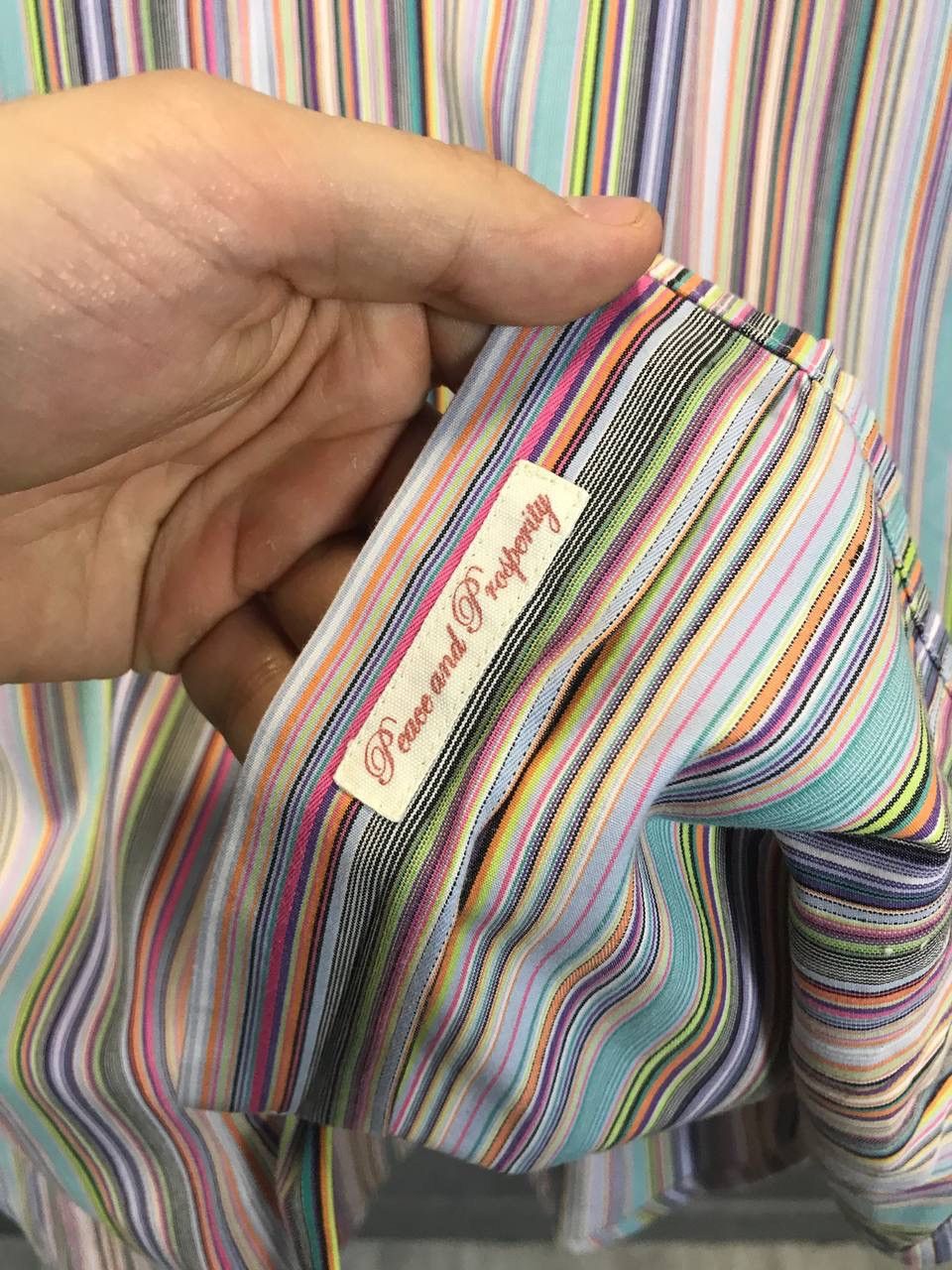 Paul Smith Paul Smith crazy designer multicolor striped shirt Size US XL / EU 56 / 4 - 6 Thumbnail