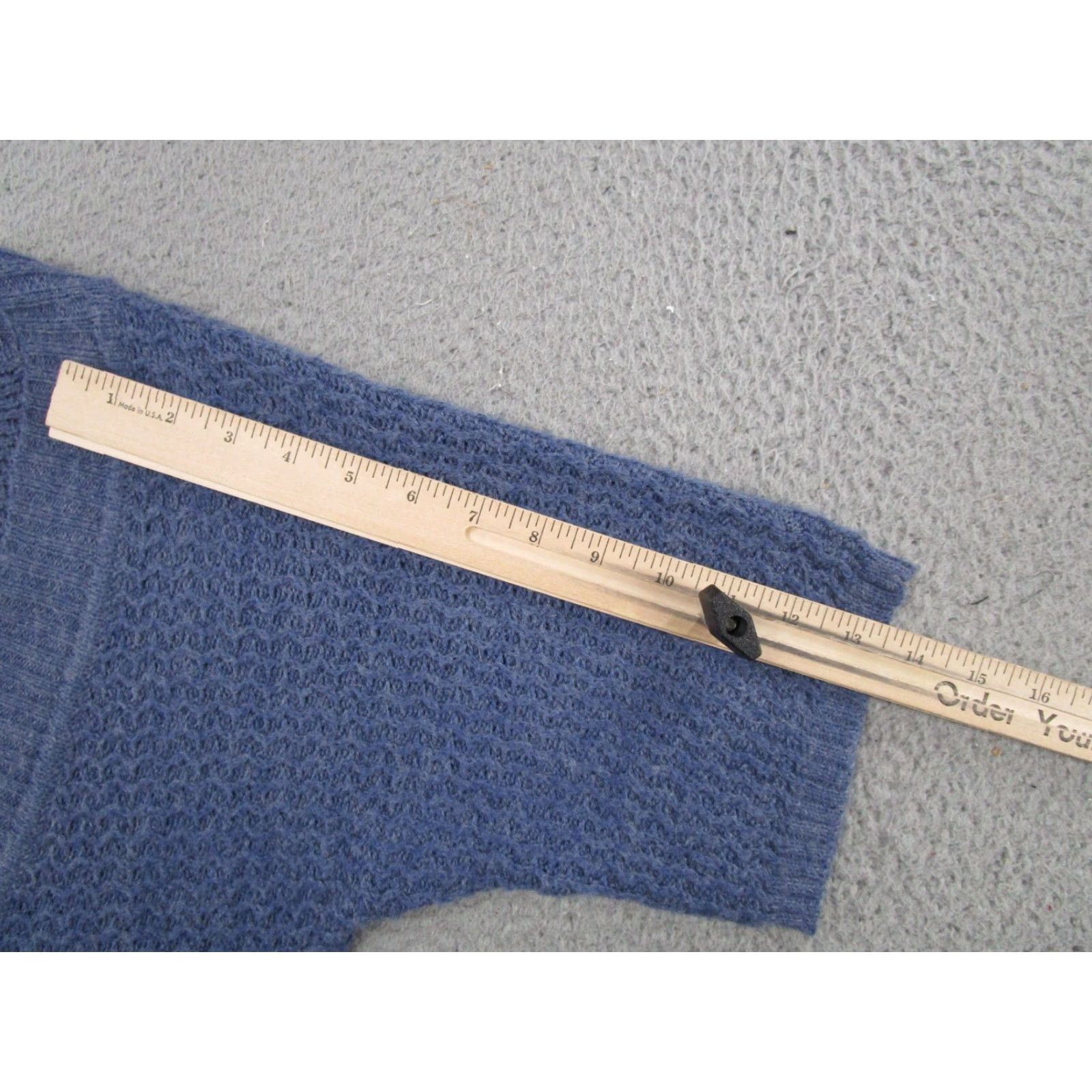 Vintage Nomadic Traders Cardigan Sweater Knit Wool Blend One Button Short Sleeve Size S Blue Womens Regular Vintage: No (adjusted) Size S / US 4 / IT 40 - 6 Thumbnail