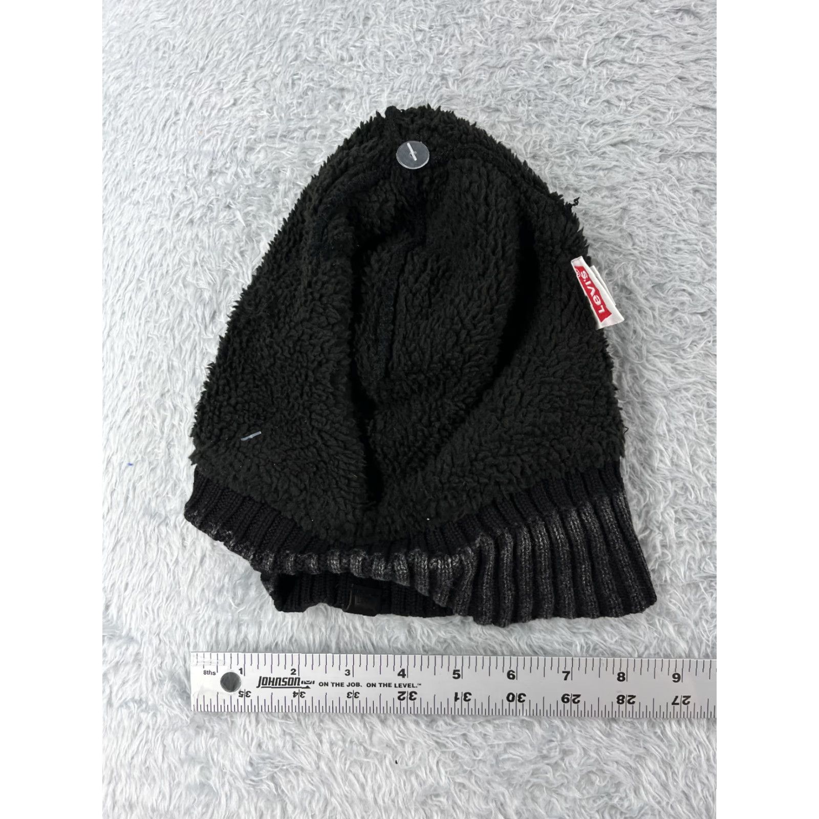 Levi's Levi's Beanie Toque Adult One Size Dark Gray Knit Cotton Polyester Blend Lined Ski Hat Unisex Adults Casual Winter Mens Womens Size ONE SIZE - 6 Thumbnail