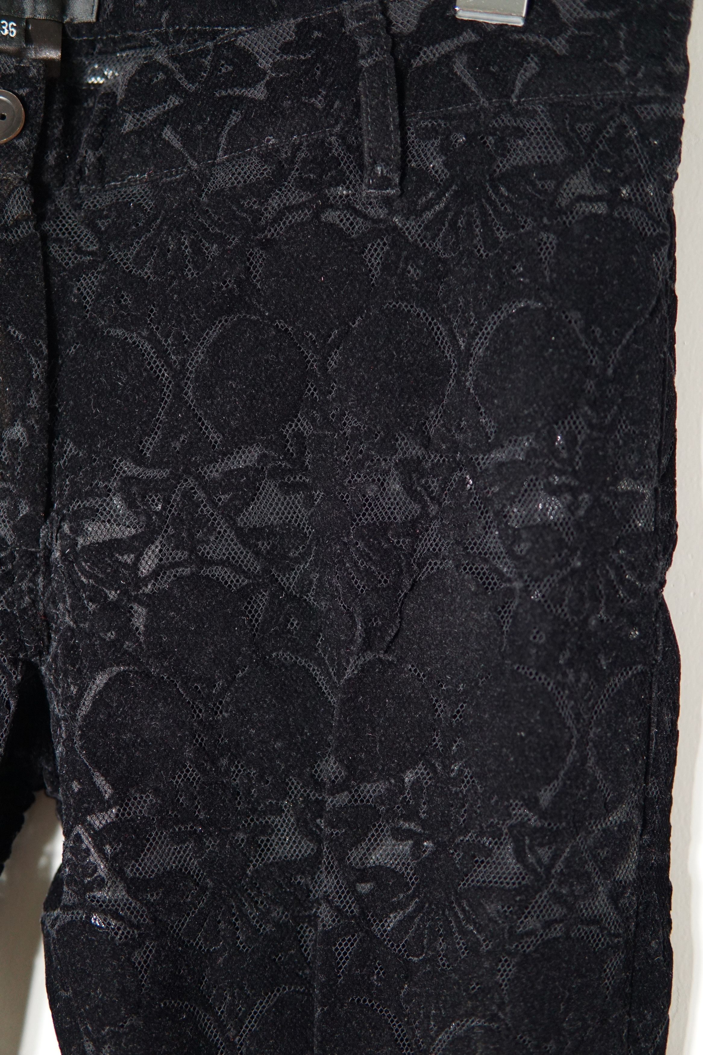 Ann Demeulemeester SS14 Runway Velvet Mesh Pants Size 25" / US 0 / IT 36 - 4 Thumbnail