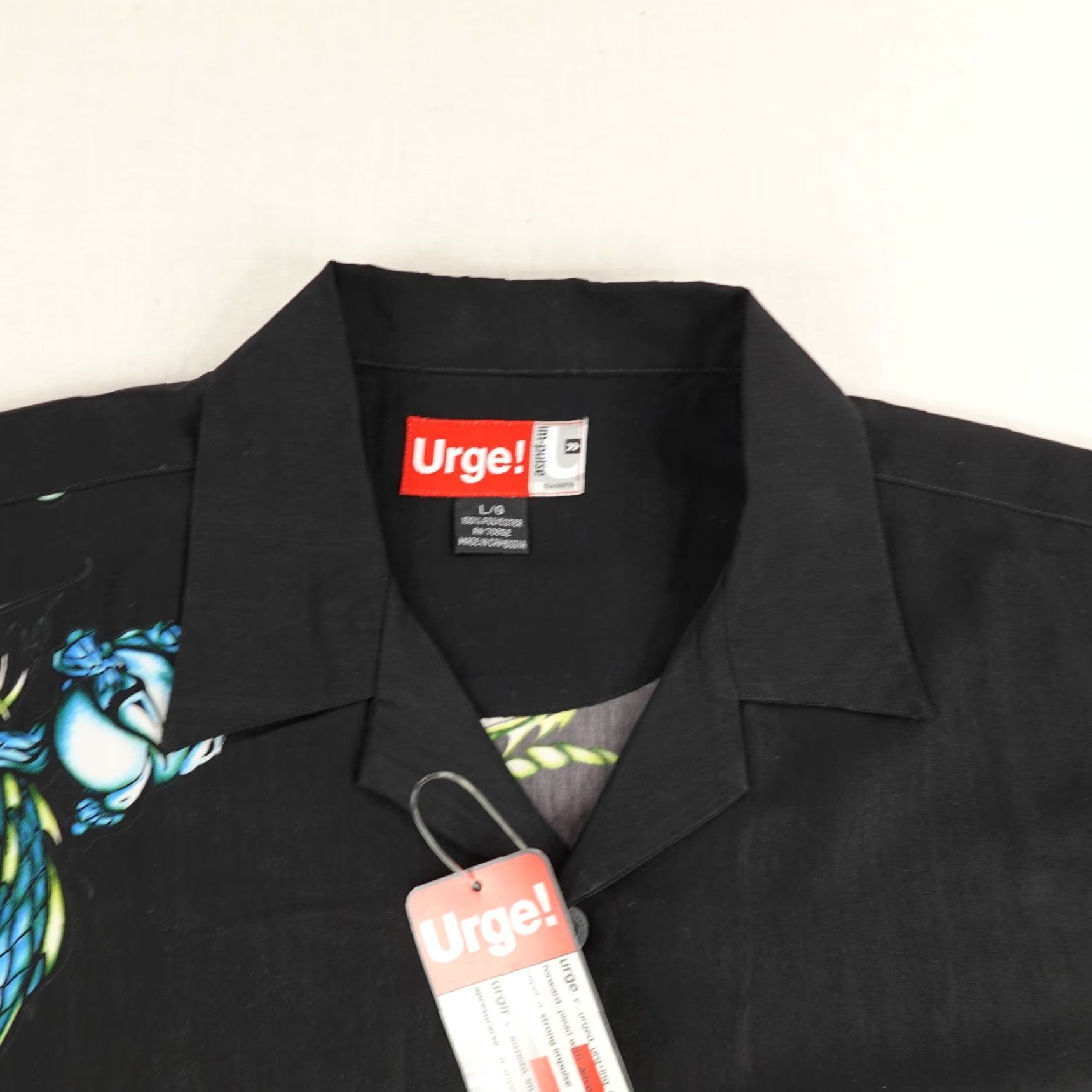 Vintage Vintage Urge ImPulse Shirt Mens Large Black Dragon Skulls Button Up Camp Y2K NEW Size US L / EU 52-54 / 3 - 2 Thumbnail
