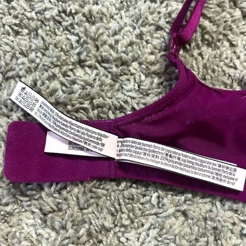 Victoria's Secret Victoria'S Secret Push Up Bra Womens 32DDD Purple Dream Angels Lace Underwire Unlined Lingerie Size ONE SIZE - 4 Thumbnail