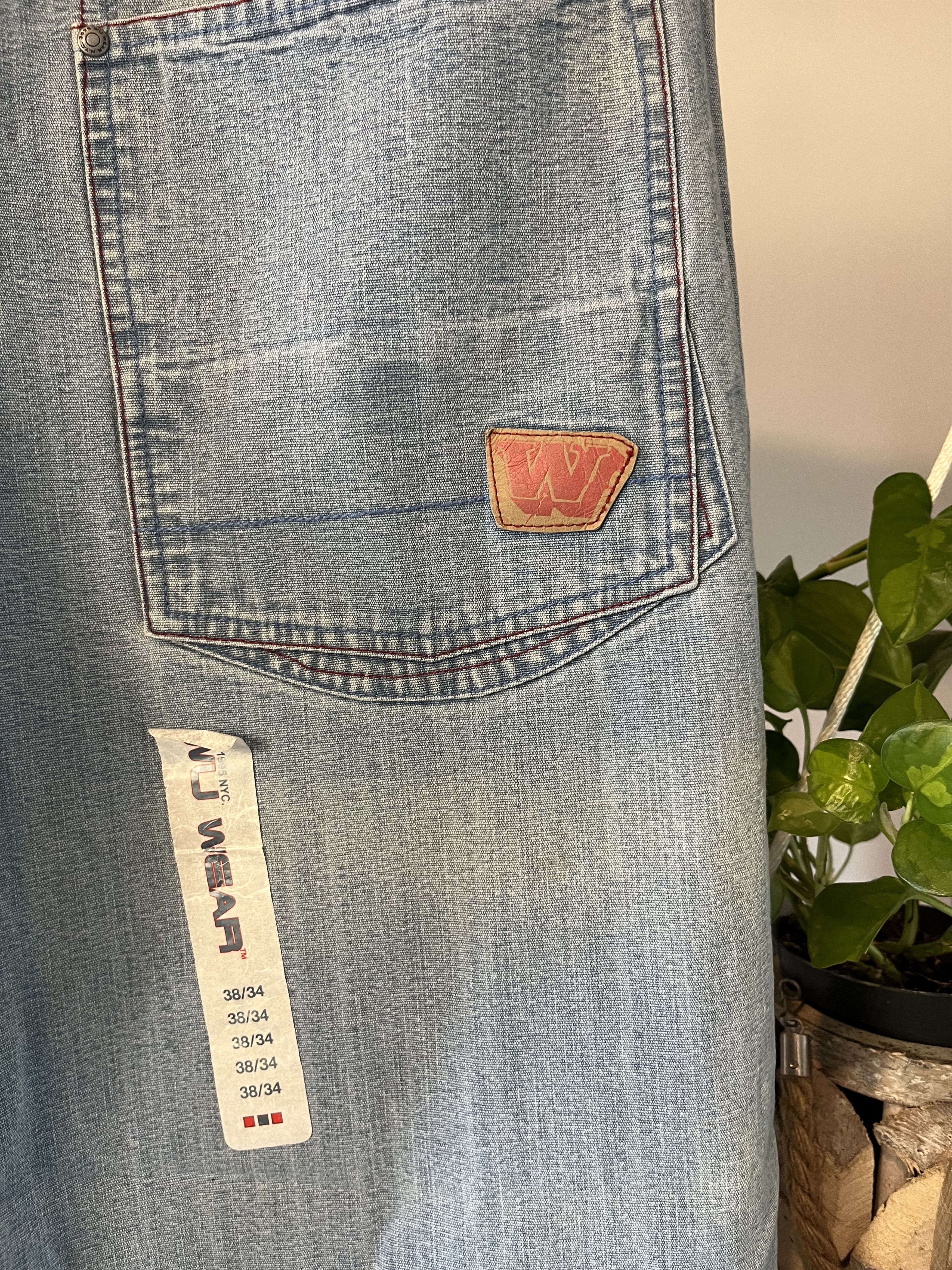 Vintage × Wu-Tang Clan DSWT Vintage 90s Wu-Wear Baggy Denim Jeans Size US 38 / EU 54 - 9 Thumbnail