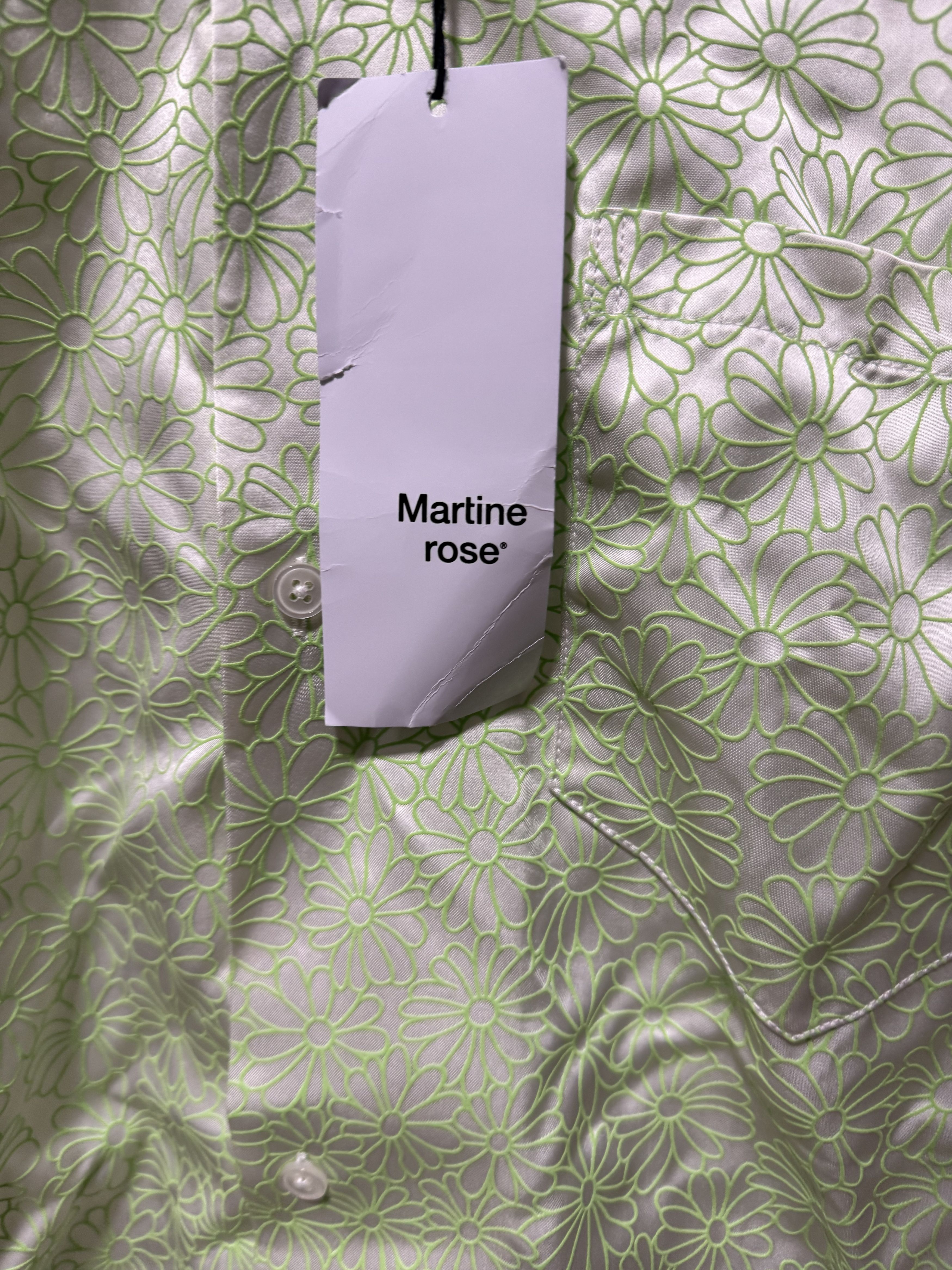 Martine Rose Martine Rose Hawaiian Shirt 'Green Floral' Size US S / EU 44-46 / 1 - 2 Thumbnail