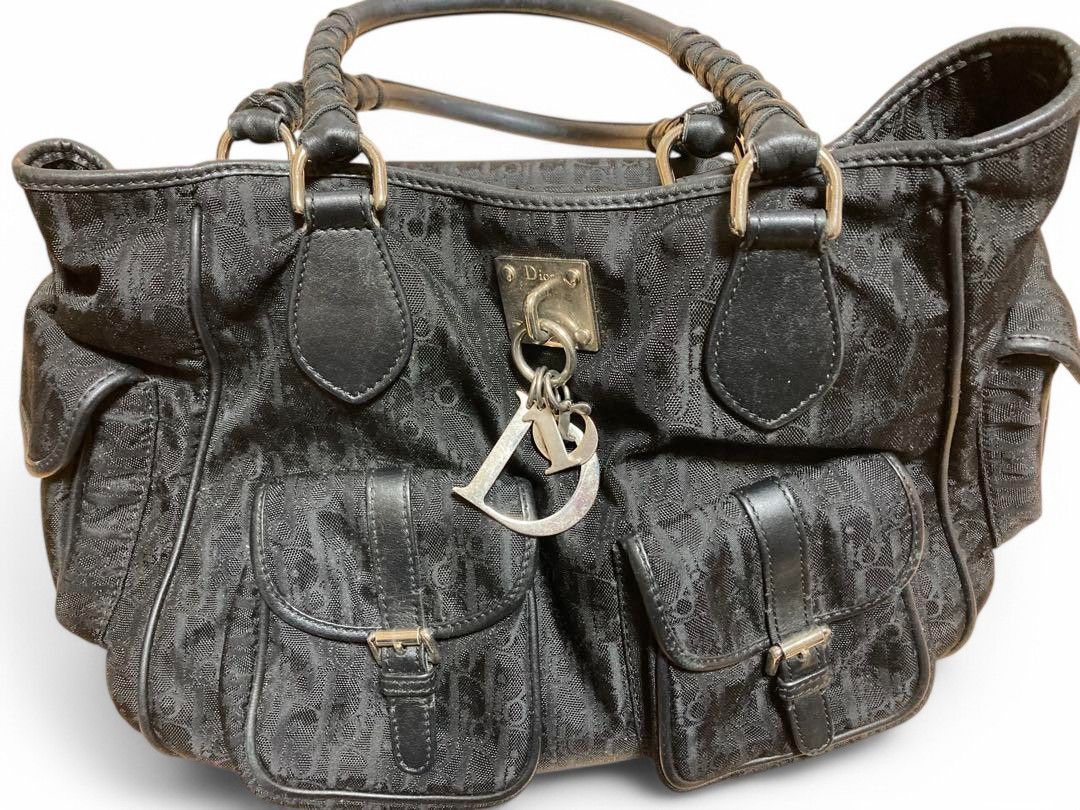Dior Dior - Trotter Handbag Monogram Black Leather Canvas Size ONE SIZE - 3 Thumbnail