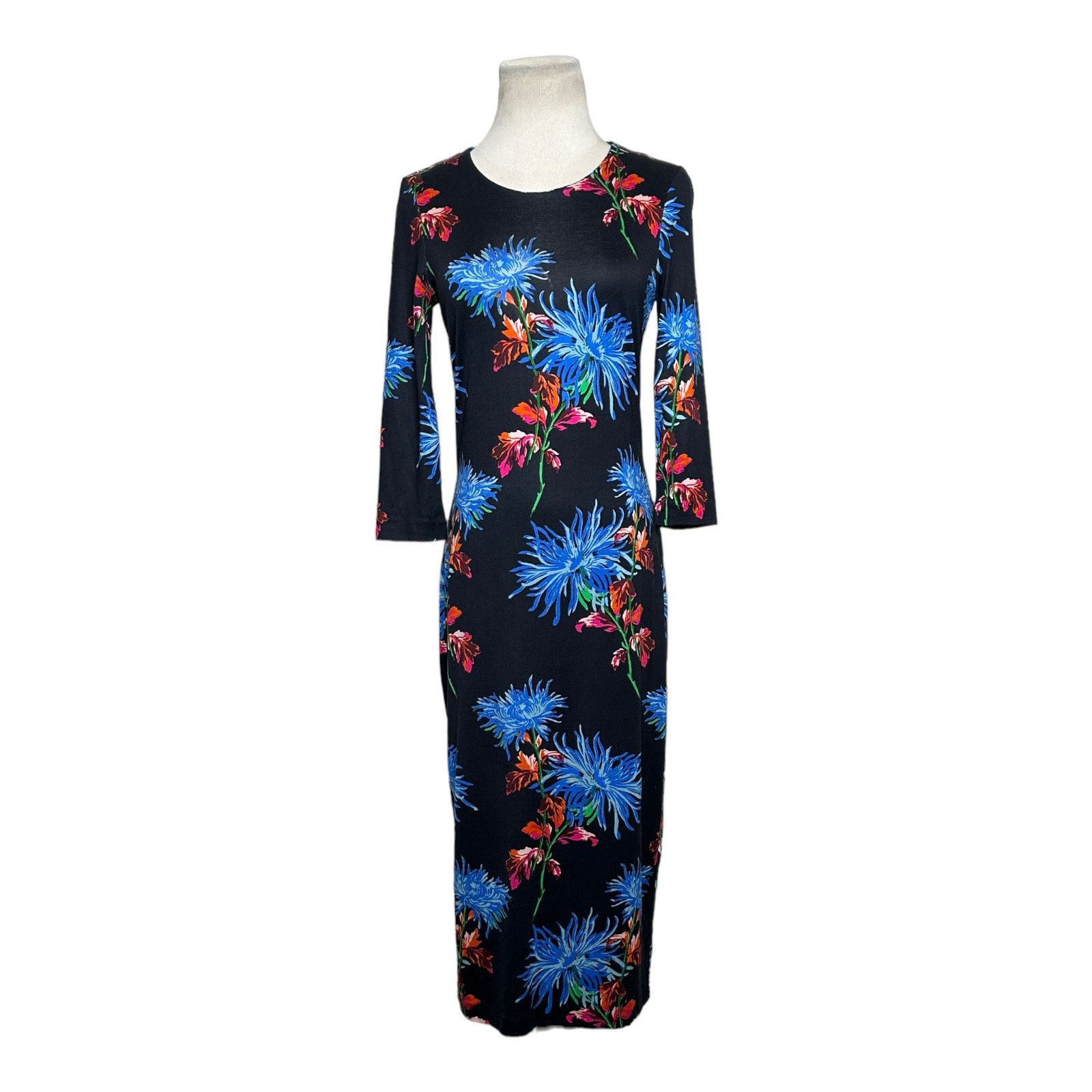 Diane von Furstenberg Diane Von Furstenberg floral sheath midi silk dress size XS Size XS / US 0-2 / IT 36-38 - 11 Thumbnail