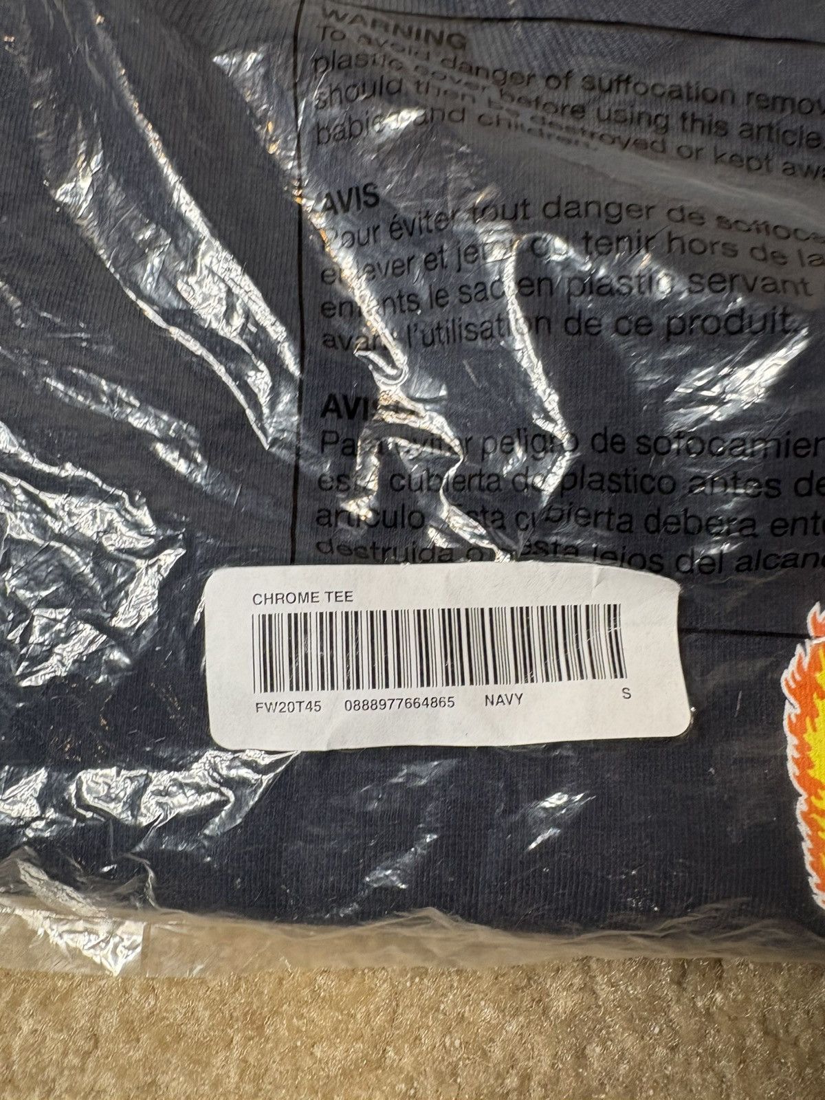 Supreme SUPREME Chrome TEE Navy SIZE S FW20 BRAND NEW 100% Authentic Size US S / EU 44-46 / 1 - 4 Thumbnail