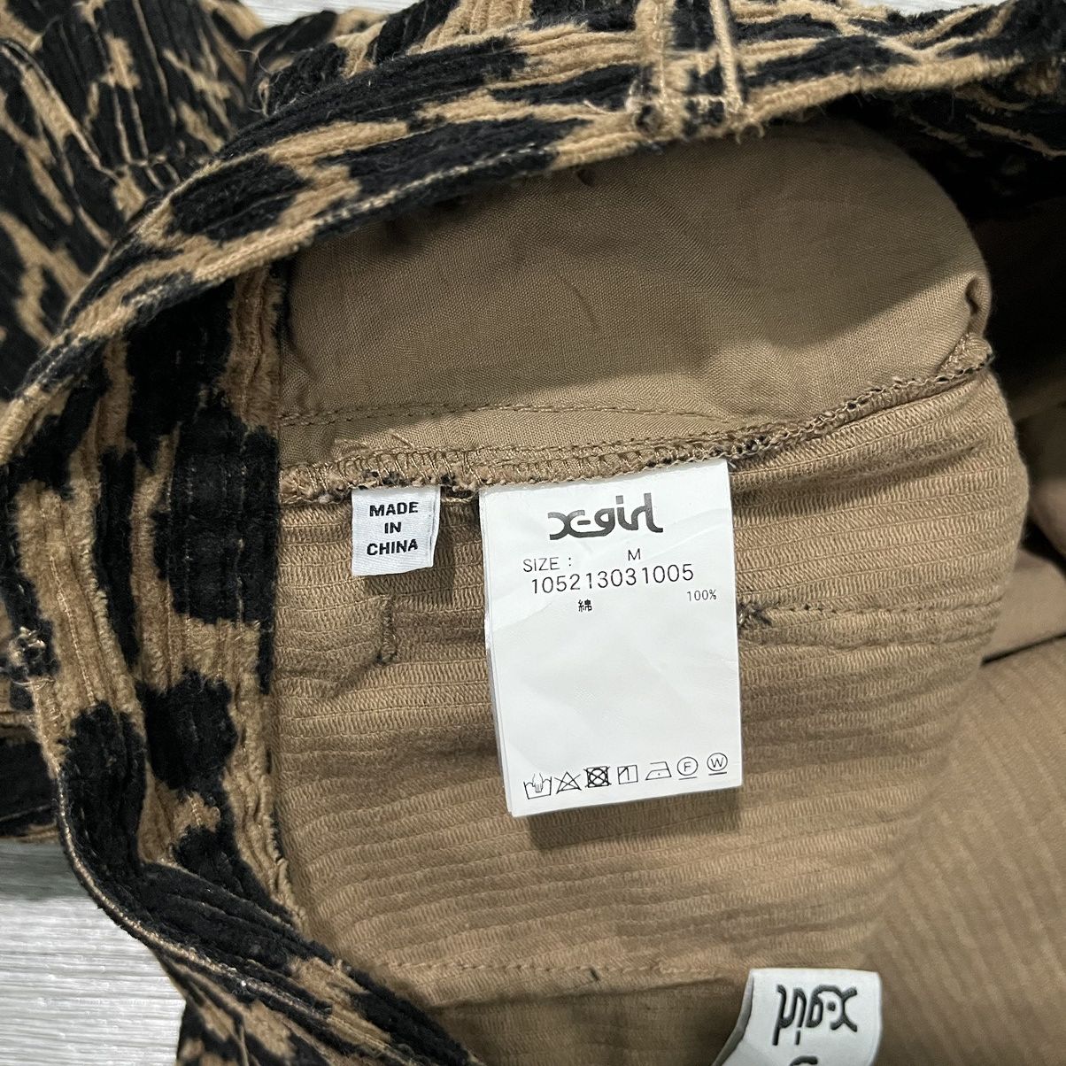Japanese Brand X-GIRL Cargo Pocket Leopard Corduroy Pant Size US 26 / EU 42 - 16 Thumbnail