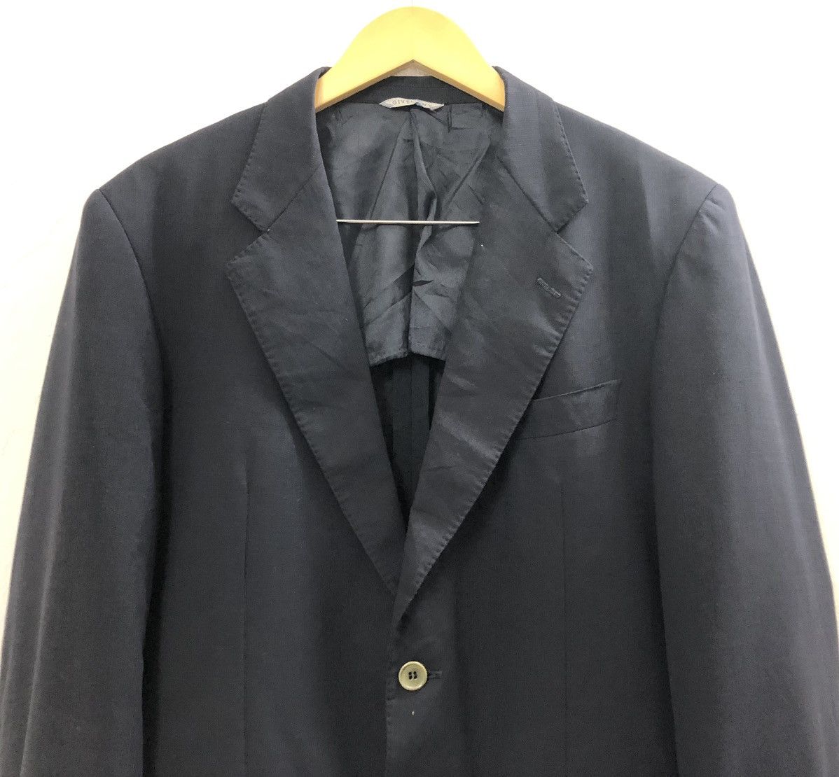 Givenchy Vintage MONSIEUR by GIVENCHY Classic Navy Wool Blazer Size US S / EU 44-46 / 1 - 3 Thumbnail