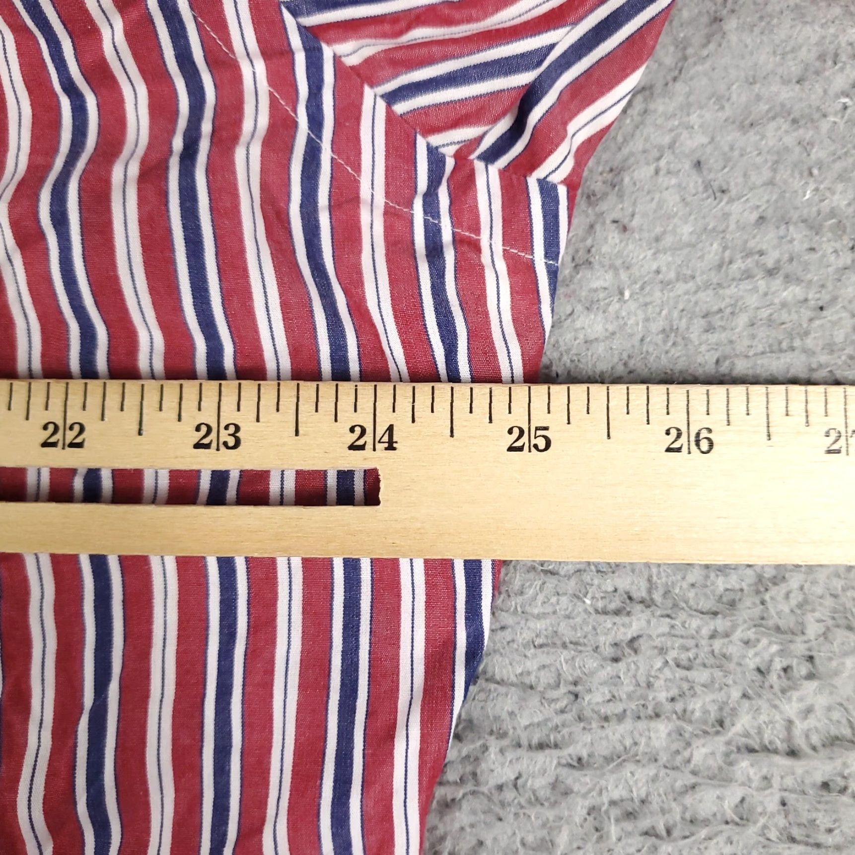 Ralph Lauren Ralph Lauren Dress Shirt Mens 16.5 Red Striped Long Sleeve Button-Down Size 42R - 5 Thumbnail