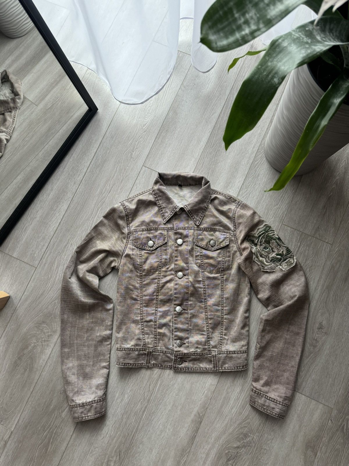 Just Cavalli × Roberto Cavalli × Vintage 🕰️ VINTAGE 00’S ROBERTO CAVALLI AVANT GARDE DENIM JACKET Size XS / US 0-2 / IT 36-38 - 2 Thumbnail