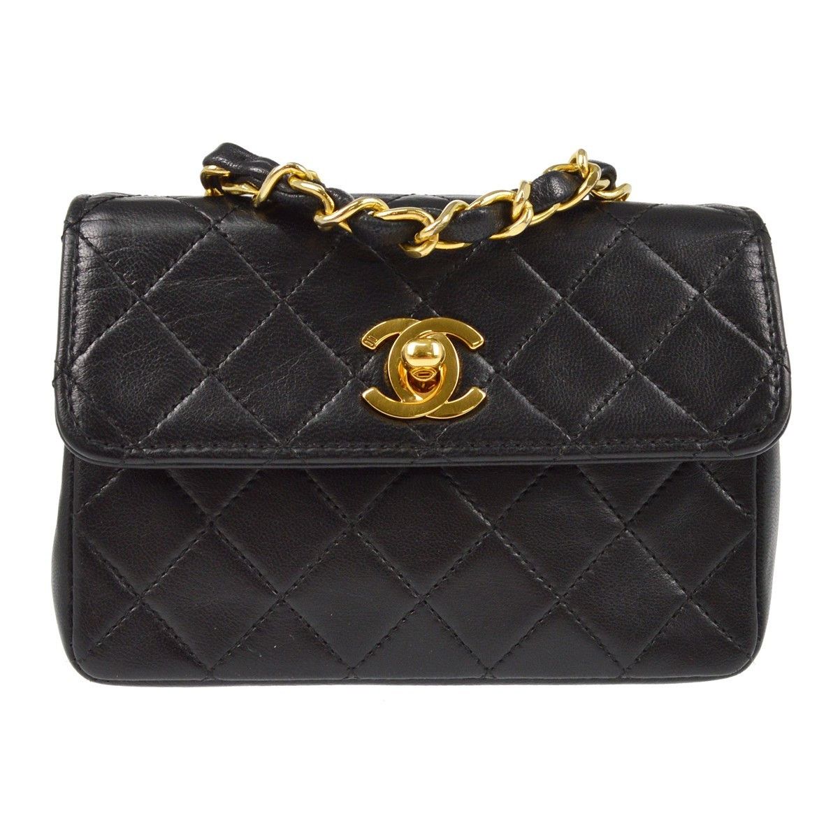 Chanel Chanel Vintage CC Chain Flap Bag Quilted Leather Size ONE SIZE - 1 Thumbnail