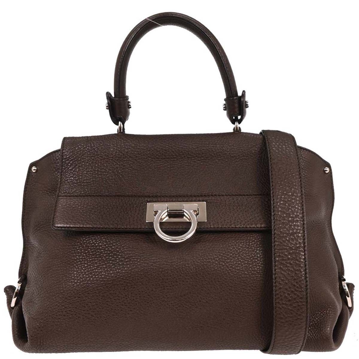 Salvatore Ferragamo Salvatore Ferragamo Sofia Satchel Grainy Leather Size ONE SIZE - 1 Thumbnail