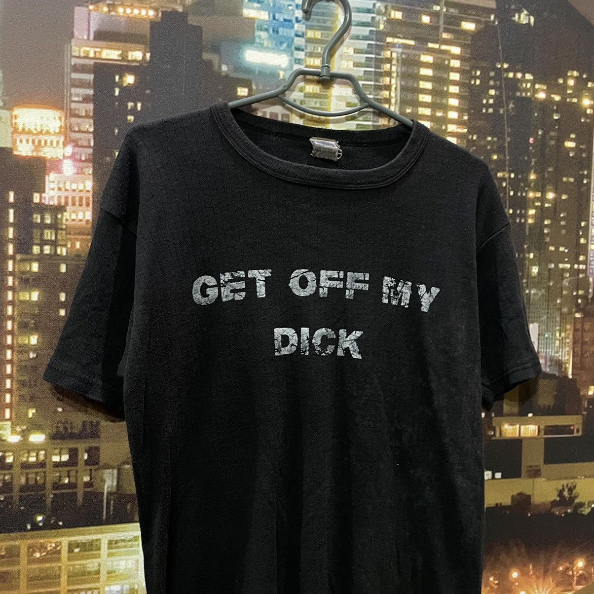 Band Tees VINTAGE 90S BLACK TEE GET OFF MY DICK PENIS FUNNY PORNO Size US L / EU 52-54 / 3 - 2 Thumbnail
