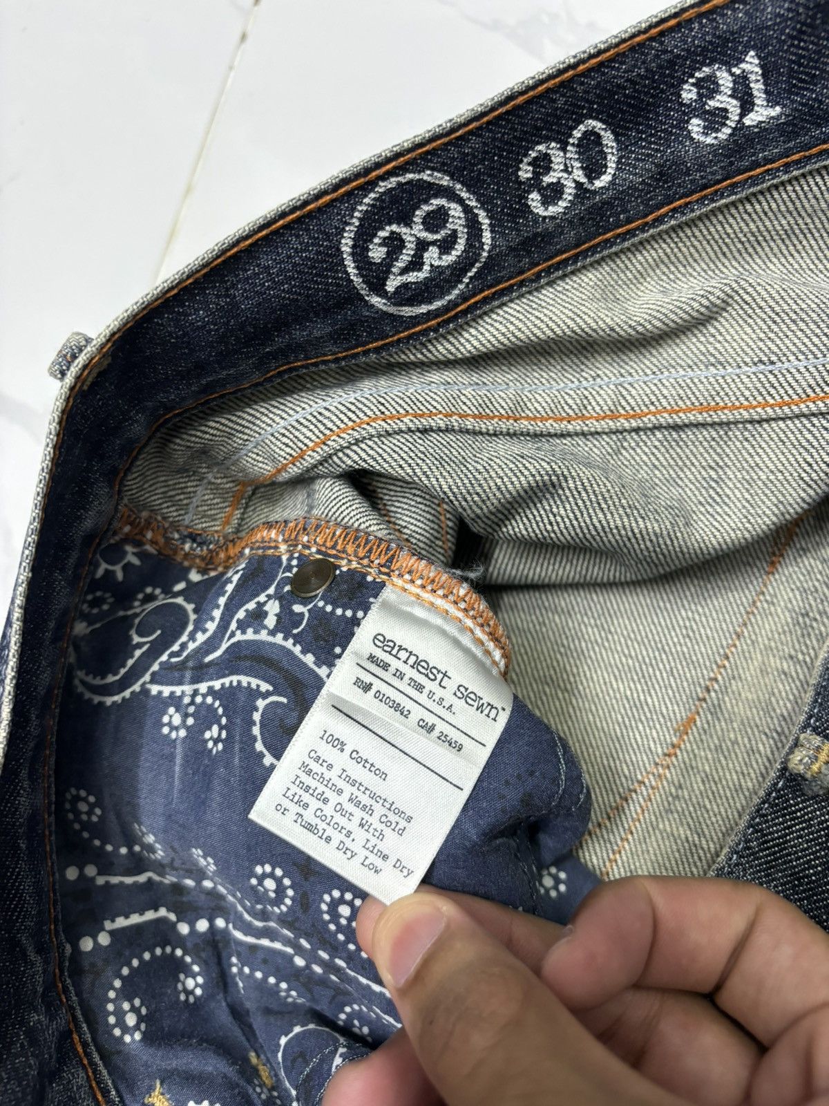 If Six Was Nine JAPANESE AVANT GARDE STYLE DENIM DISTRESSED STRAIGHT CUT Size US 30 / EU 46 - 9 Thumbnail