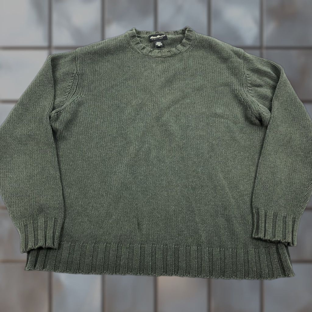 Eddie Bauer VINTAGE Eddie Bauer Men’s 2XL Olive Green Crew Neck Heavy Knit Sweater Size US XXL / EU 58 / 5 - 1 Thumbnail