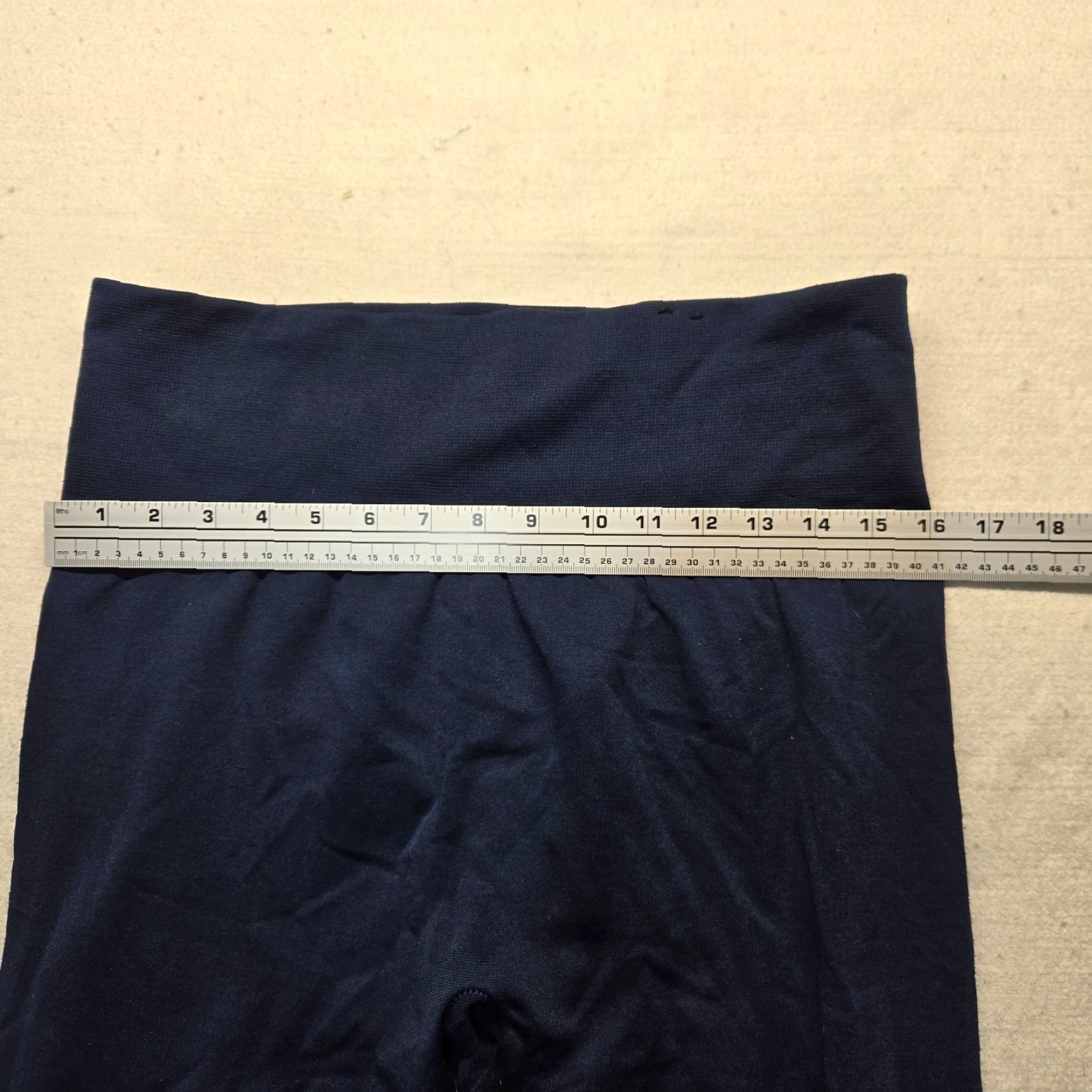 Vintage New Directions Navy Blue Legging Elastic Waist Stretch Polyester Solid Women's 1X Pants 1X Plus Blues Navy Skintight Jegging Modern - Mens? Size 40" / US 18 - 3 Thumbnail