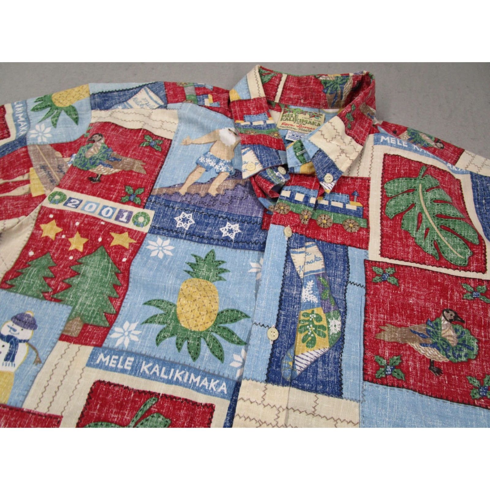 Reyn Spooner VINTAGE Reyn Spooner Mele Kalikimaka Shirt Mens 2XL Christmas Aloha Hawaii 2001 Size US XXL / EU 58 / 5 - 2 Thumbnail