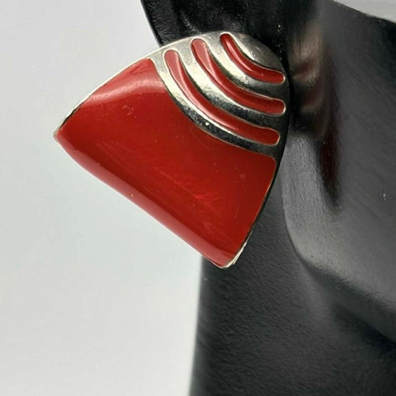 Other Red & Silver Earrings Size ONE SIZE - 2 Thumbnail