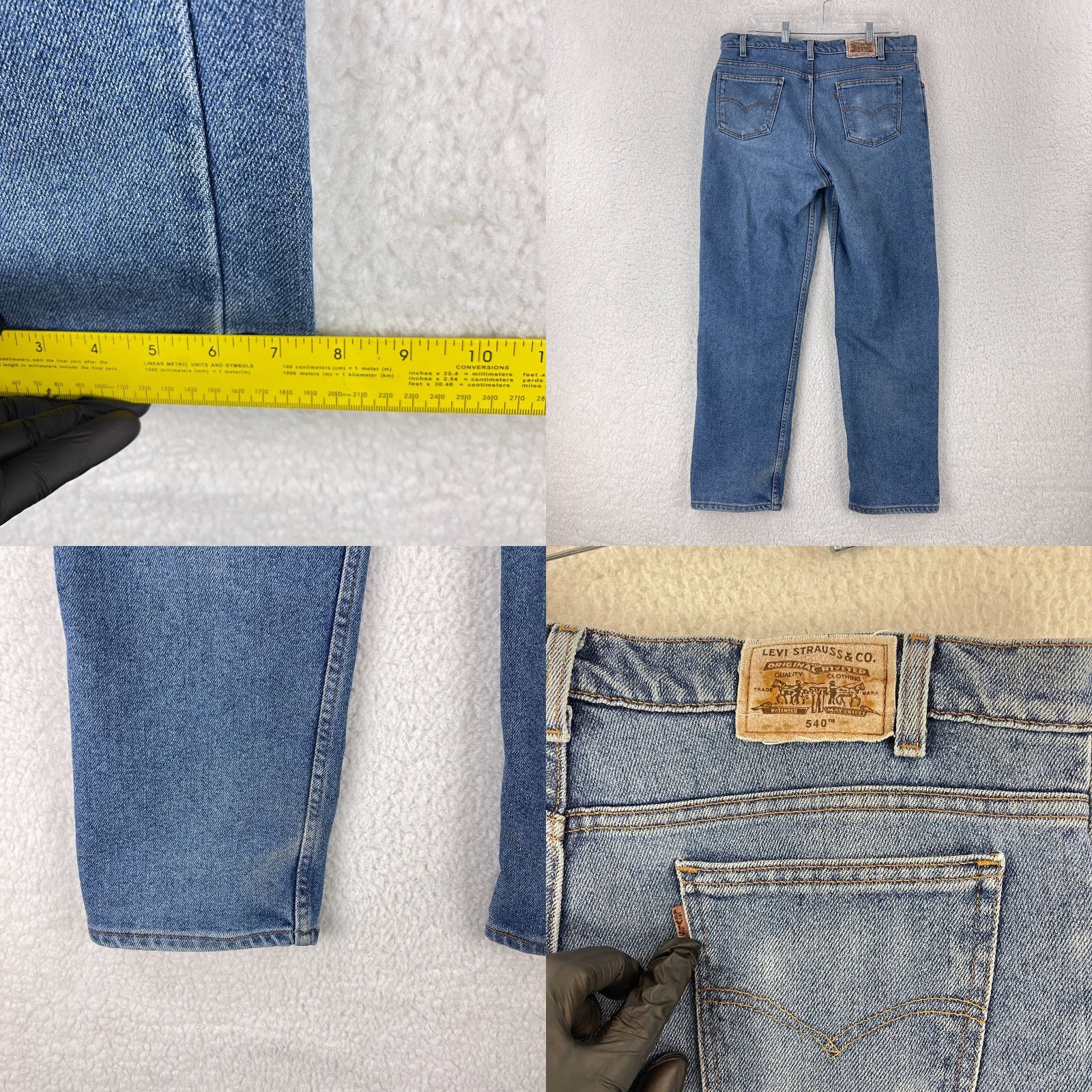 Levi's VINTAGE Levi's 540 Flex Straight Mens Jeans 36 Blue USA 90s Retro Size US 36 / EU 52 - 9 Thumbnail