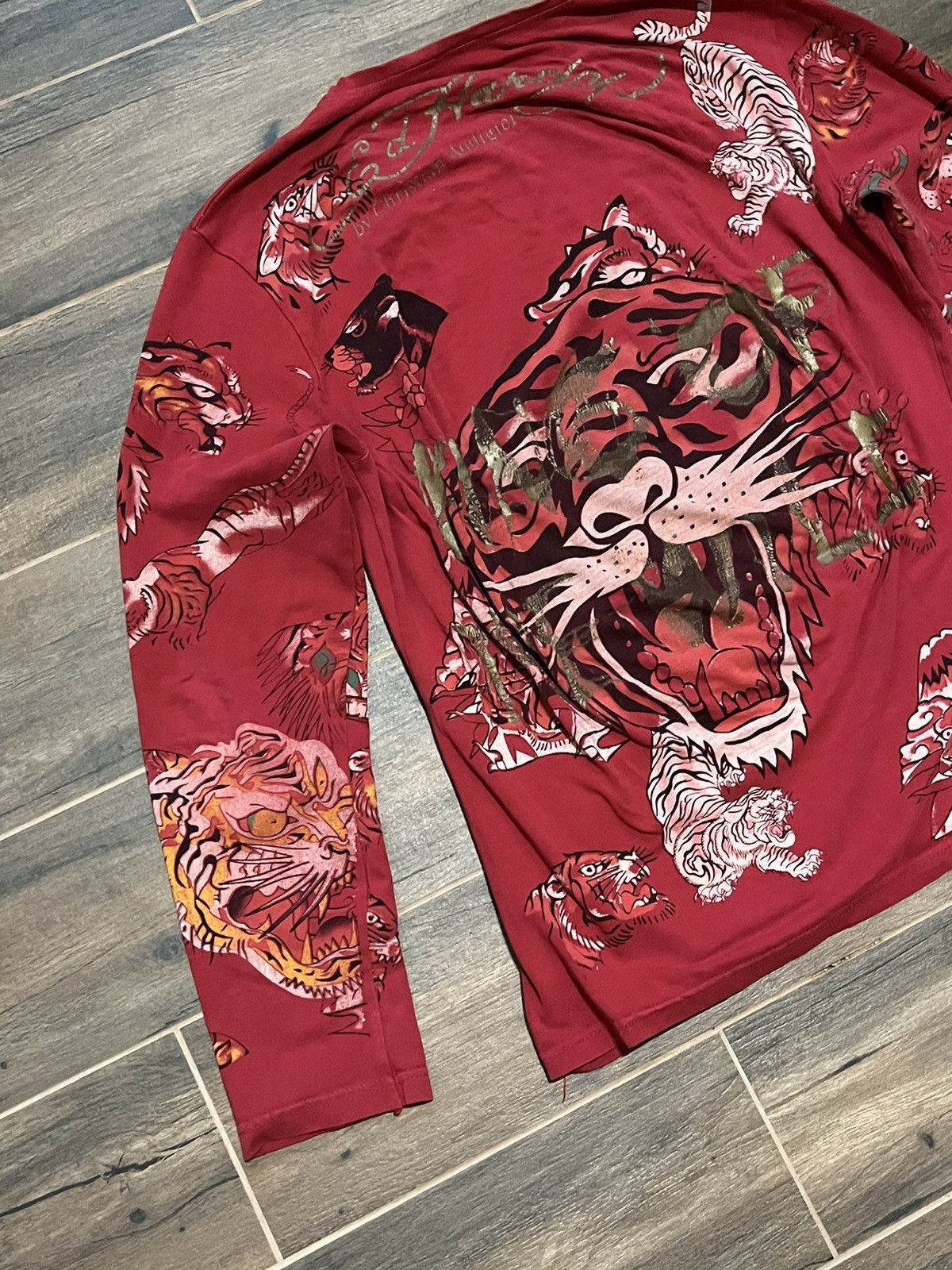 Christian Audigier × Ed Hardy × Vintage VINTAGE ED HARDY BY CHRISTIAN AUDIGIER LONG SLEEVE OVERPRINT Size US M / EU 48-50 / 2 - 4 Thumbnail