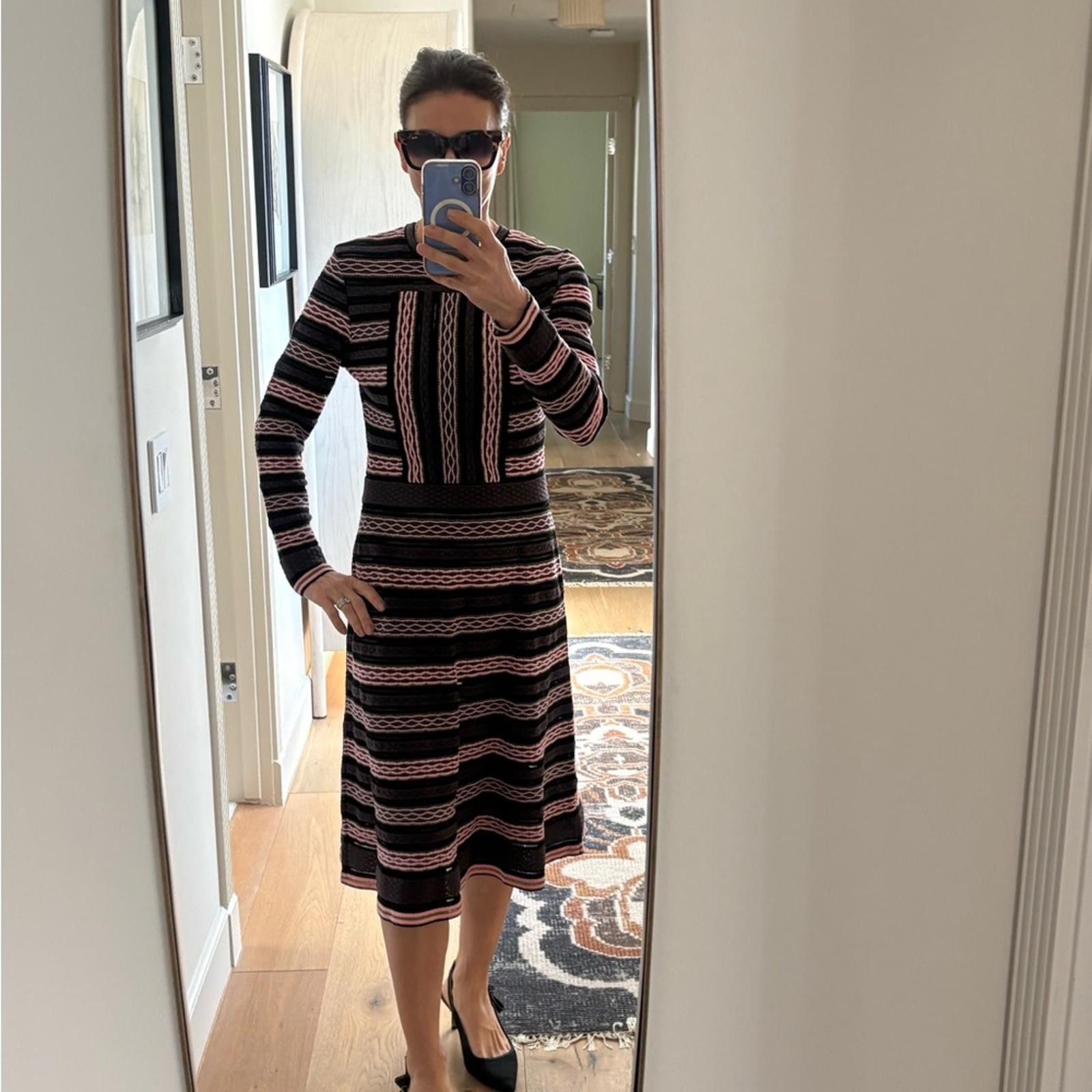 Missoni M Missoni Signature Knit Long Sleeve A-Line Dress Size M / US 6-8 / IT 42-44 - 6 Thumbnail