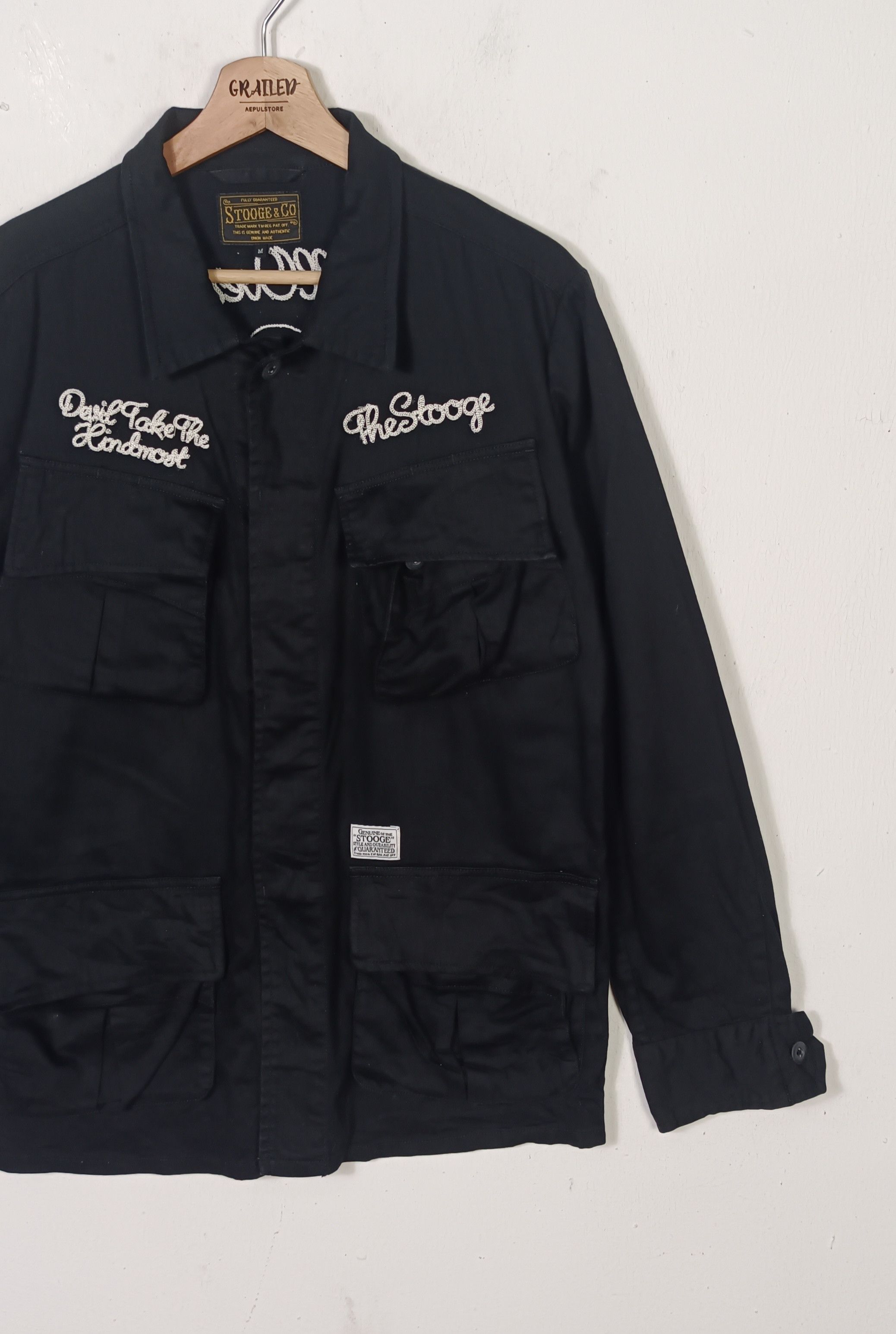 Japanese Brand Stooge & co Skull "Riding All OverThe World " Jacket Size US M / EU 48-50 / 2 - 7 Thumbnail