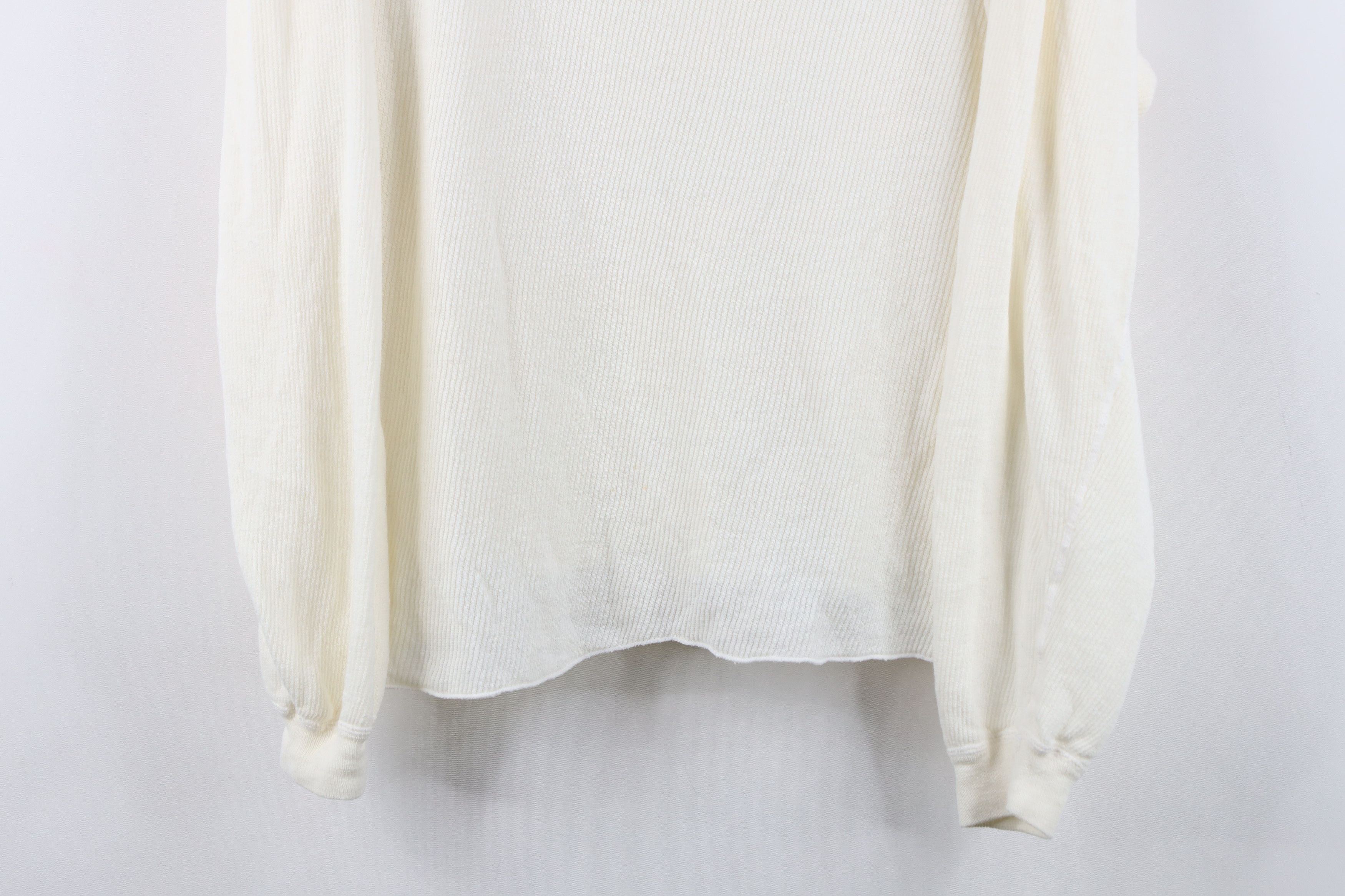 Vintage Vintage 70s Streetwear Thermal Waffle Knit T-Shirt White USA Size XL / US 12-14 / IT 48-50 - 3 Thumbnail