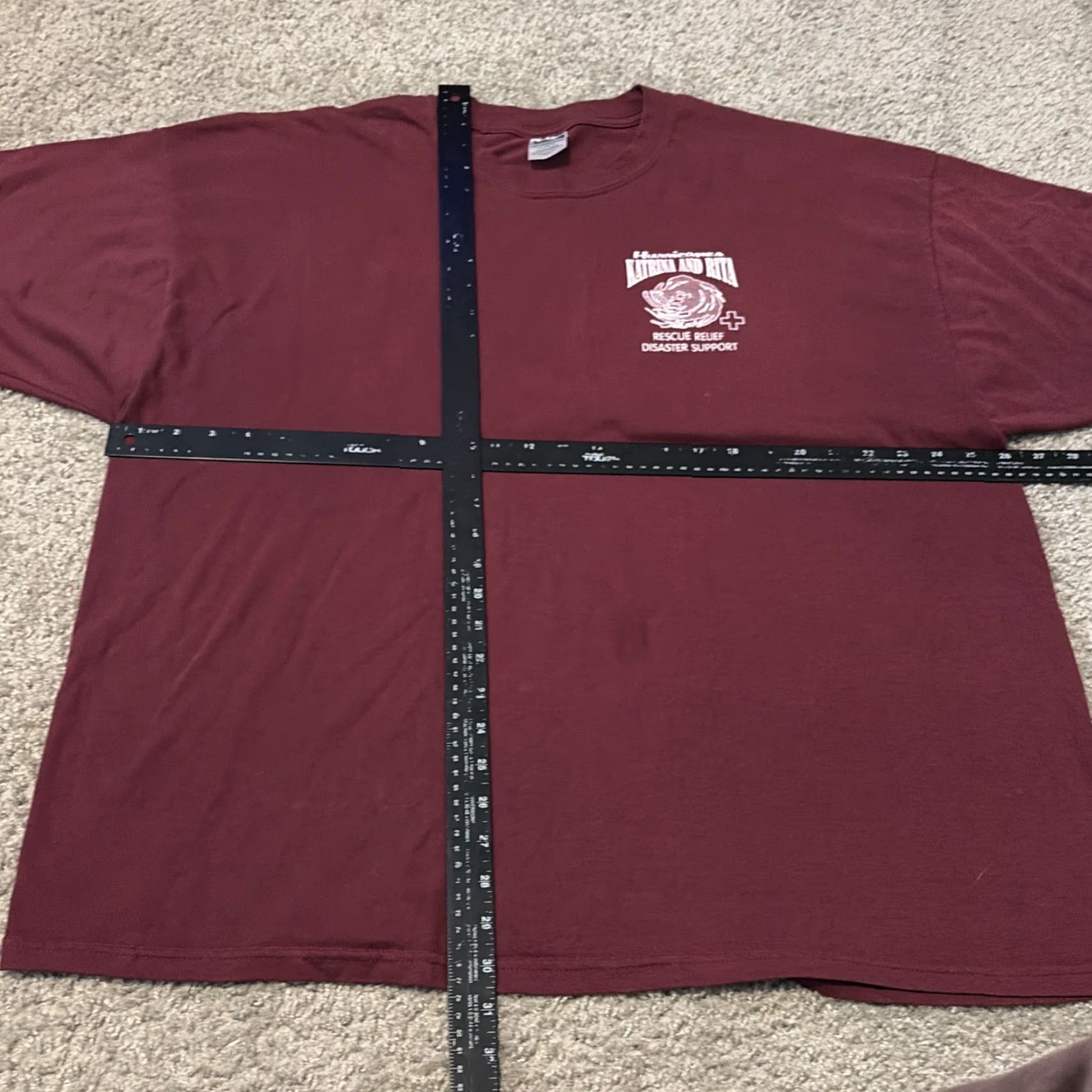 Jerzees VINTAGE Hurricane Katrina + Rita Rescue Relief 2005 Red T-Shirt 3XL Men JERZEES Regular Size US XXL / EU 58 / 5 - 6 Thumbnail