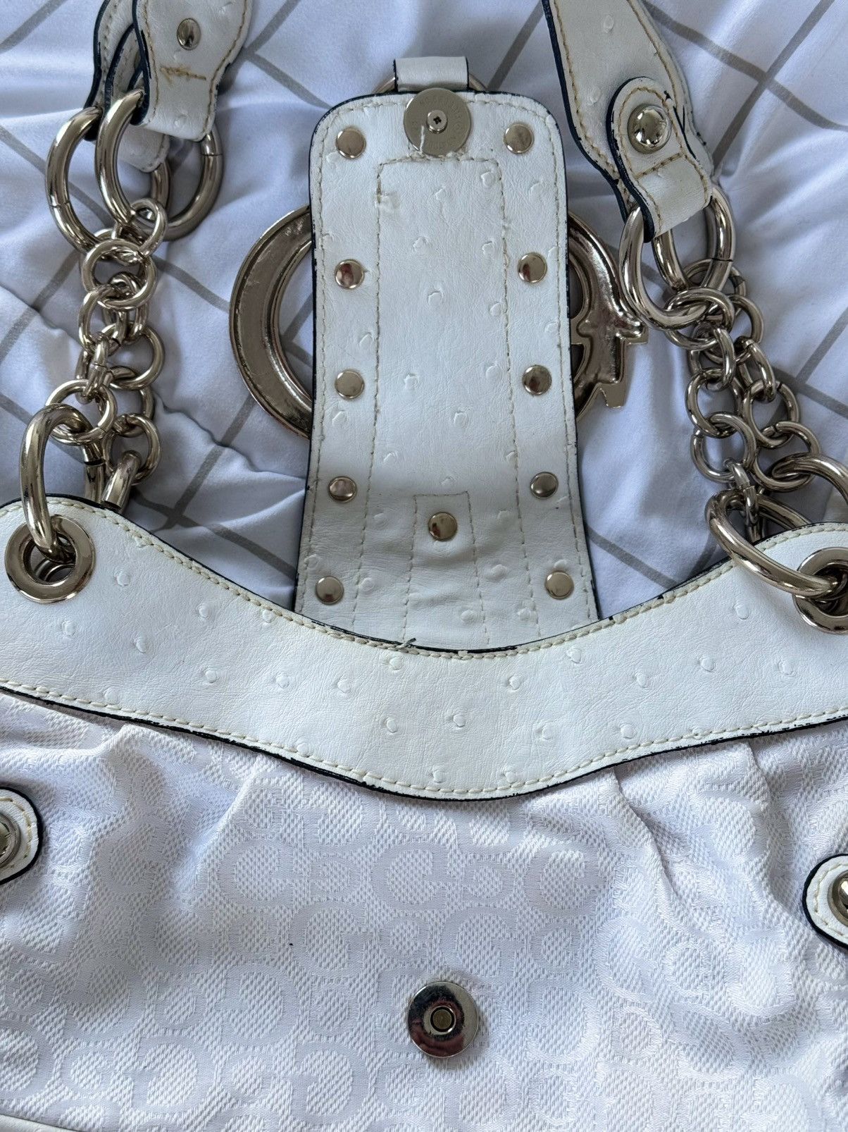 Guess Guess vintage buckle logo bag Monogram mini 00s Y2k Handbag Size ONE SIZE - 10 Thumbnail